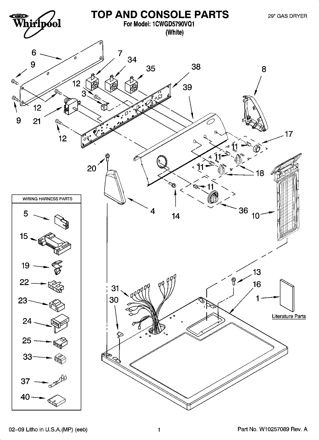01 - TOP AND CONSOLE PARTS