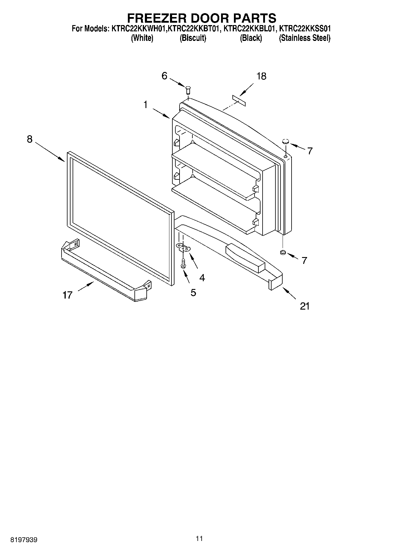 06 - FREEZER DOOR, OPTIONAL