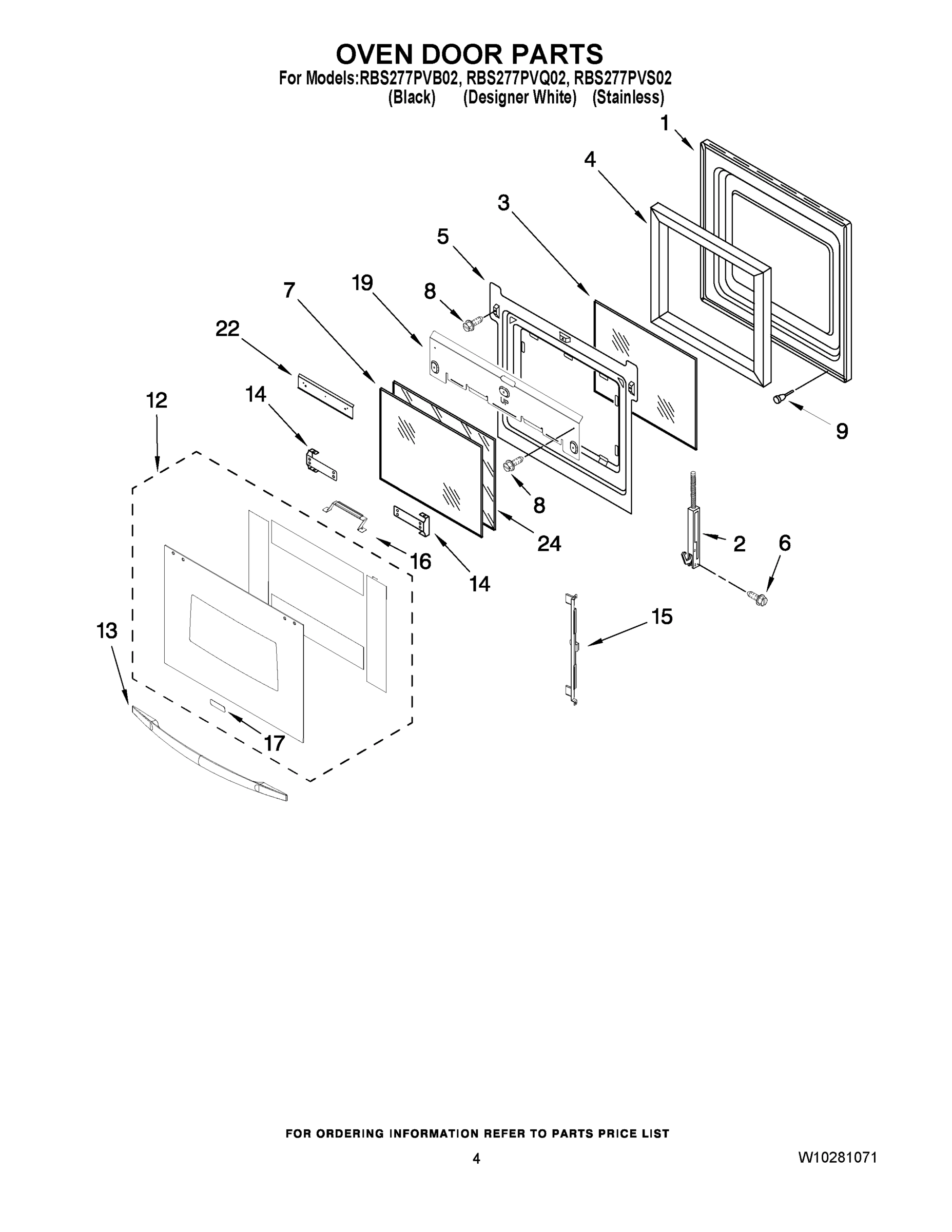03 - OVEN DOOR PARTS