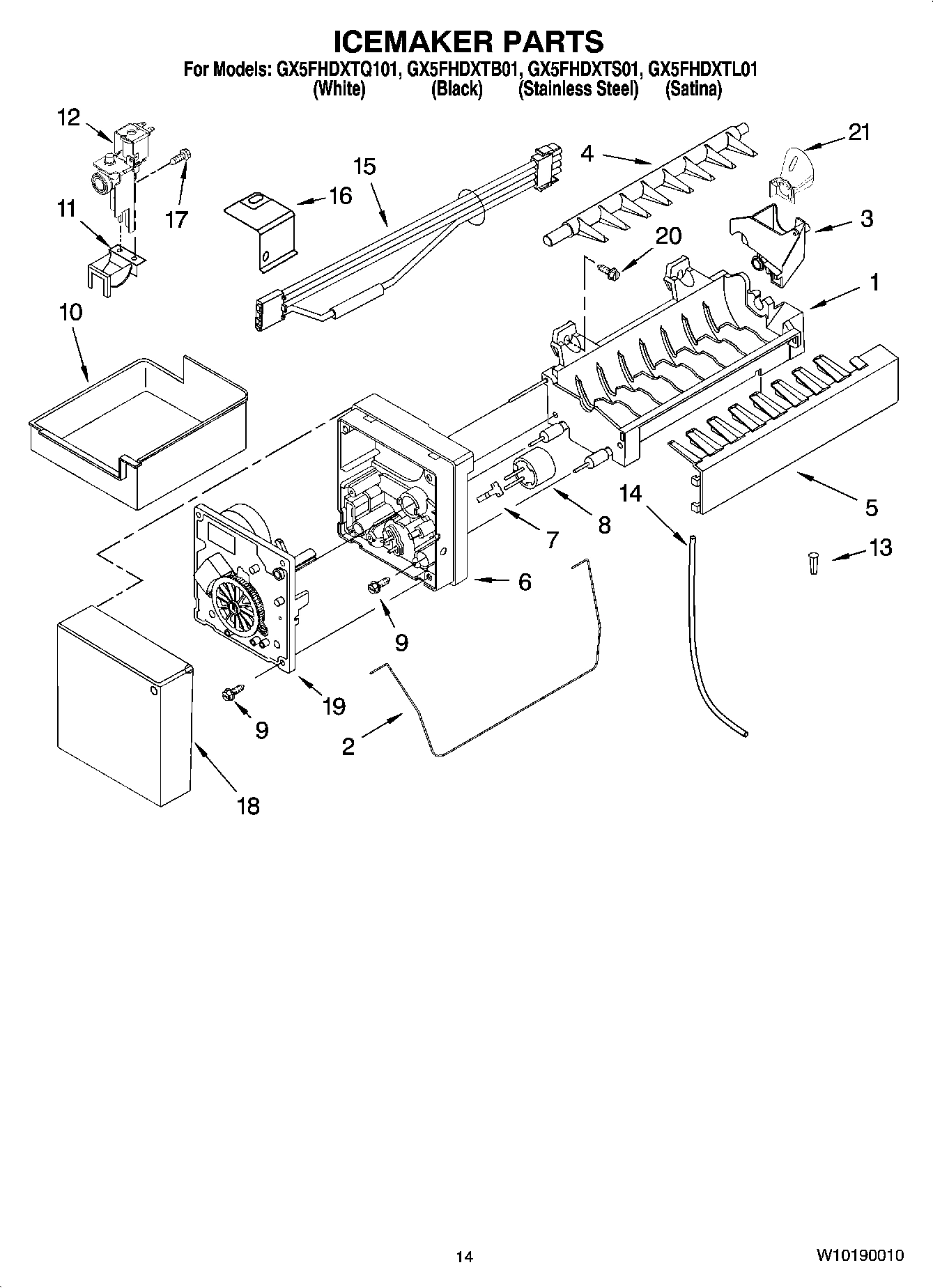 08 - ICEMAKER PARTS, OPTIONAL PARTS (NOT INCLUDED)