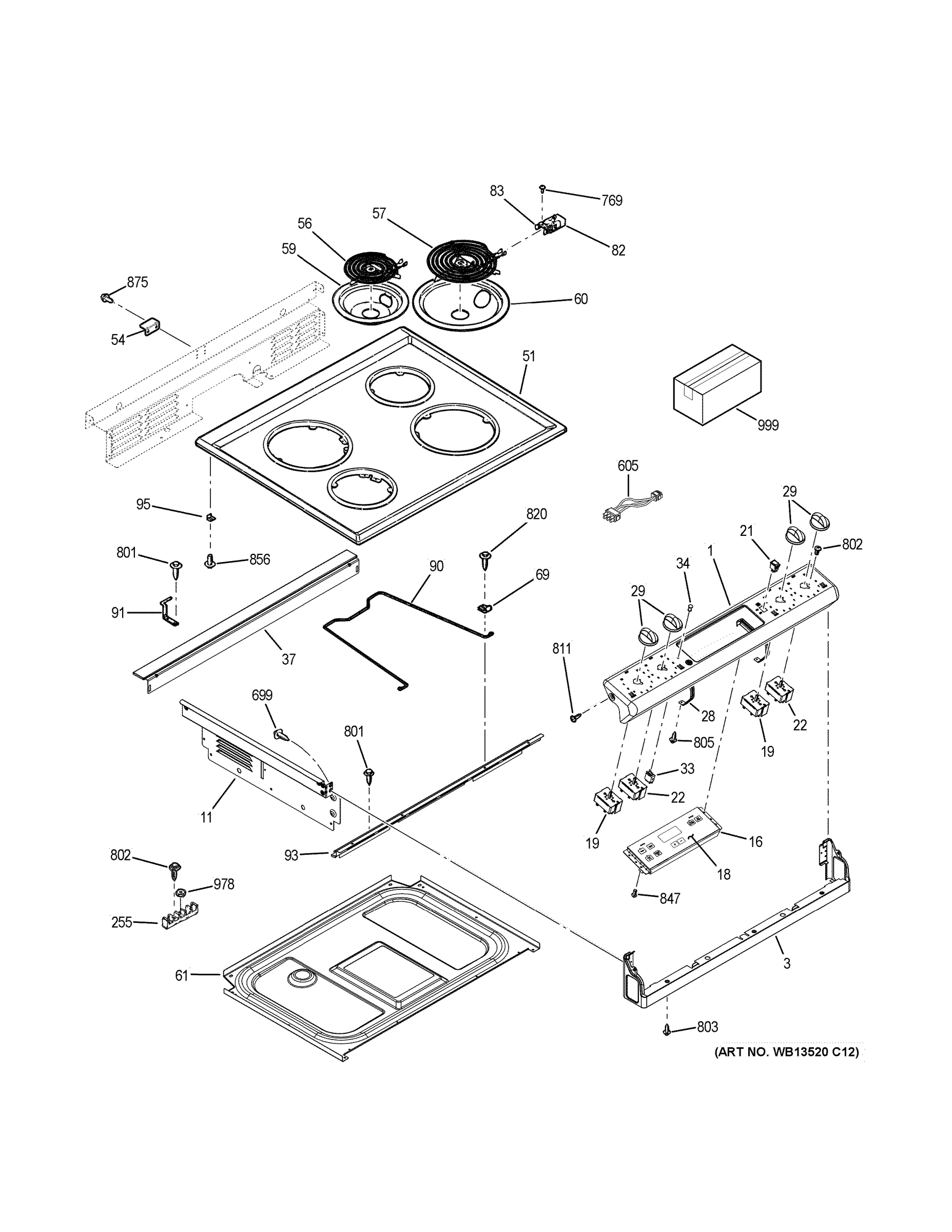 CONTROL PANEL & COOKTOP
