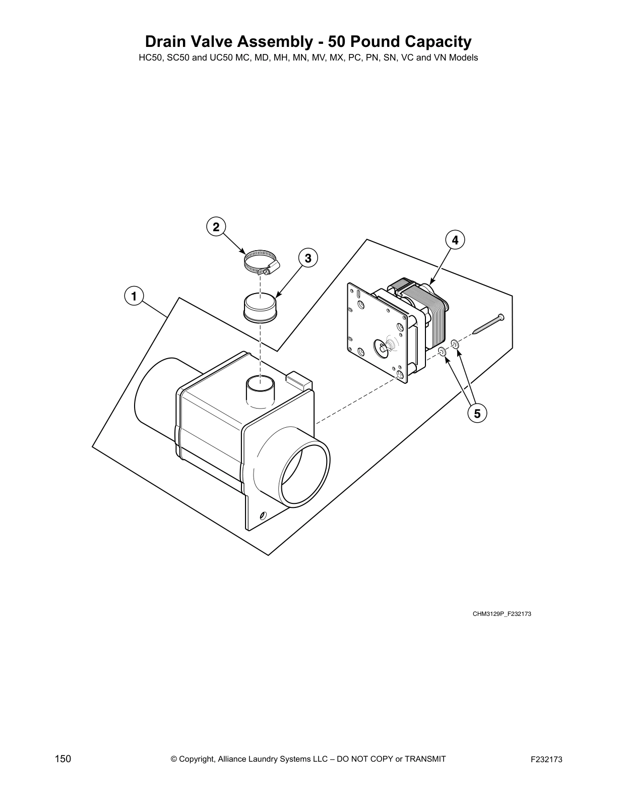 Drain Valve Assembly - 50 Pound Capacity