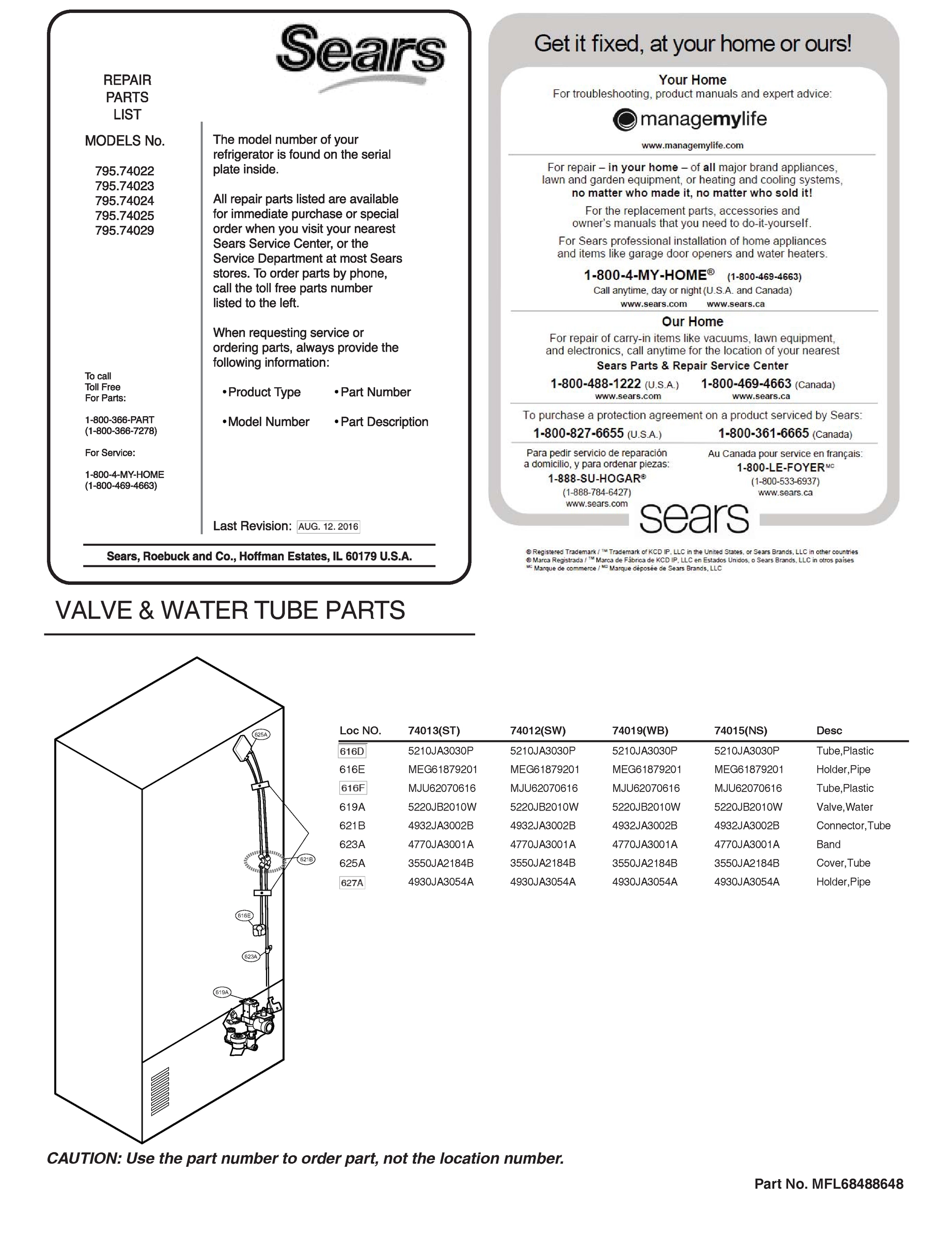 VALVE & WATER TUBE PARTS