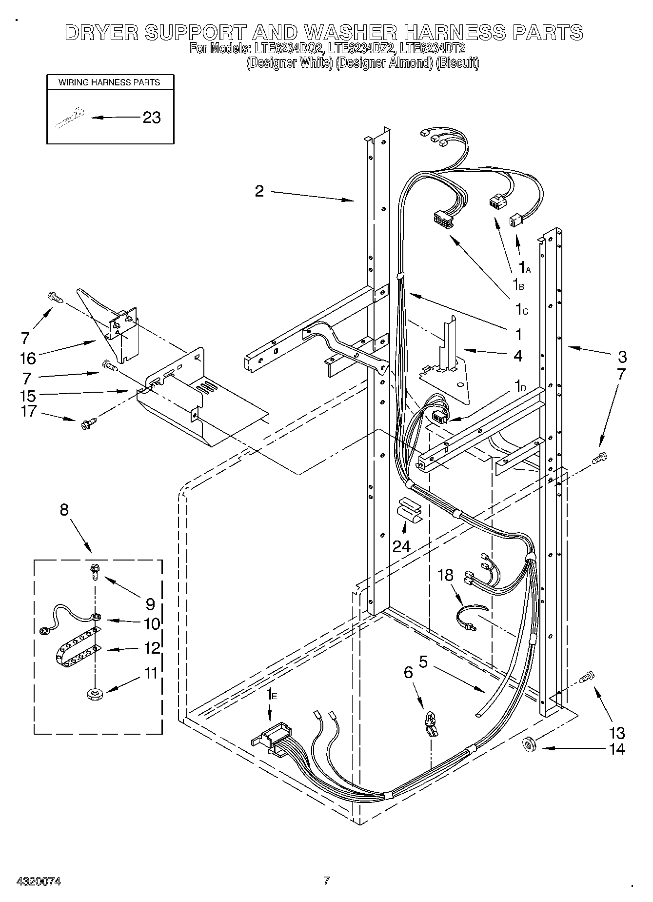 05 - DRYER SUPPORT AND WASHER HARNESS