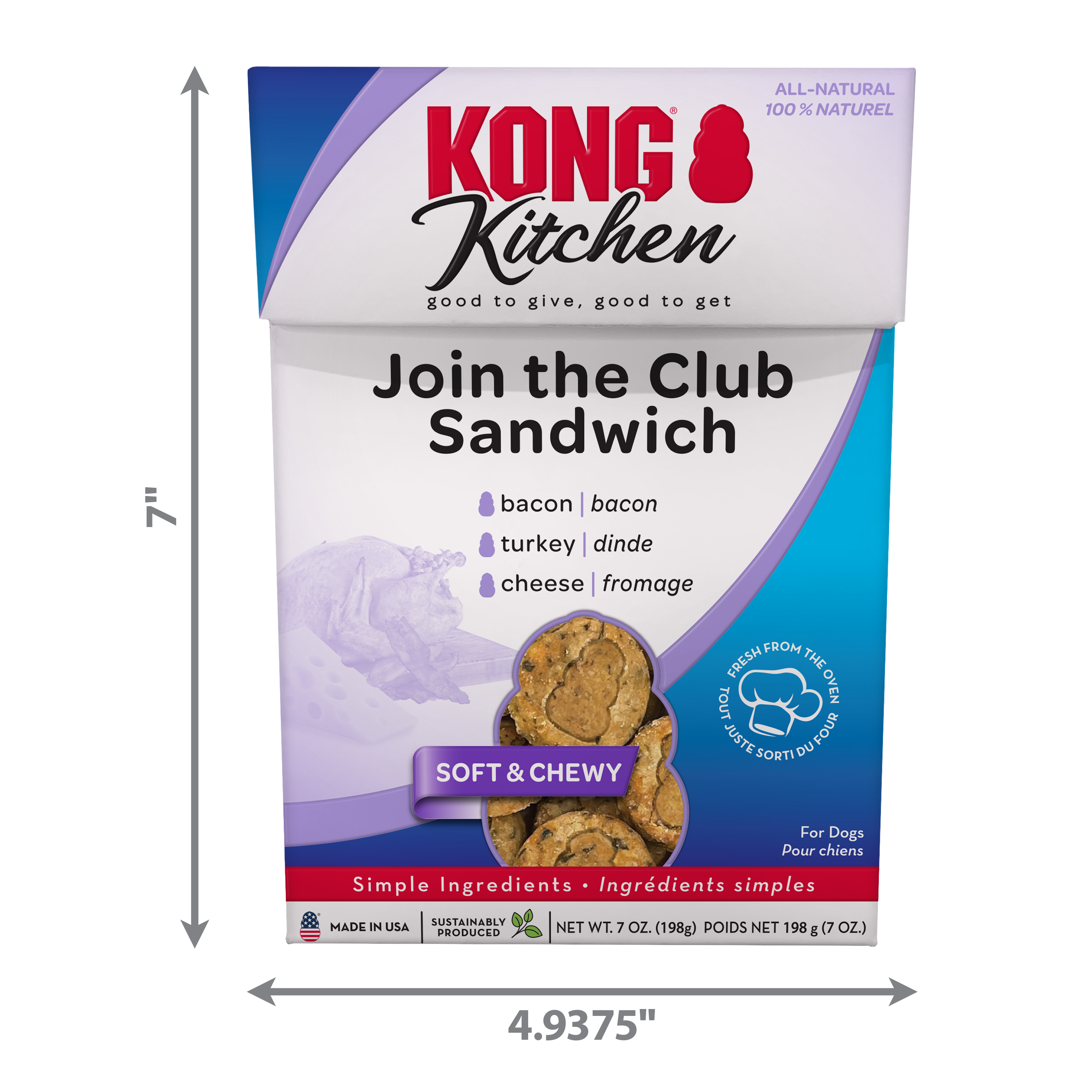 KONG Kitchen Soft & Chewy Join The Club Sandwitch onpack imagem do produto