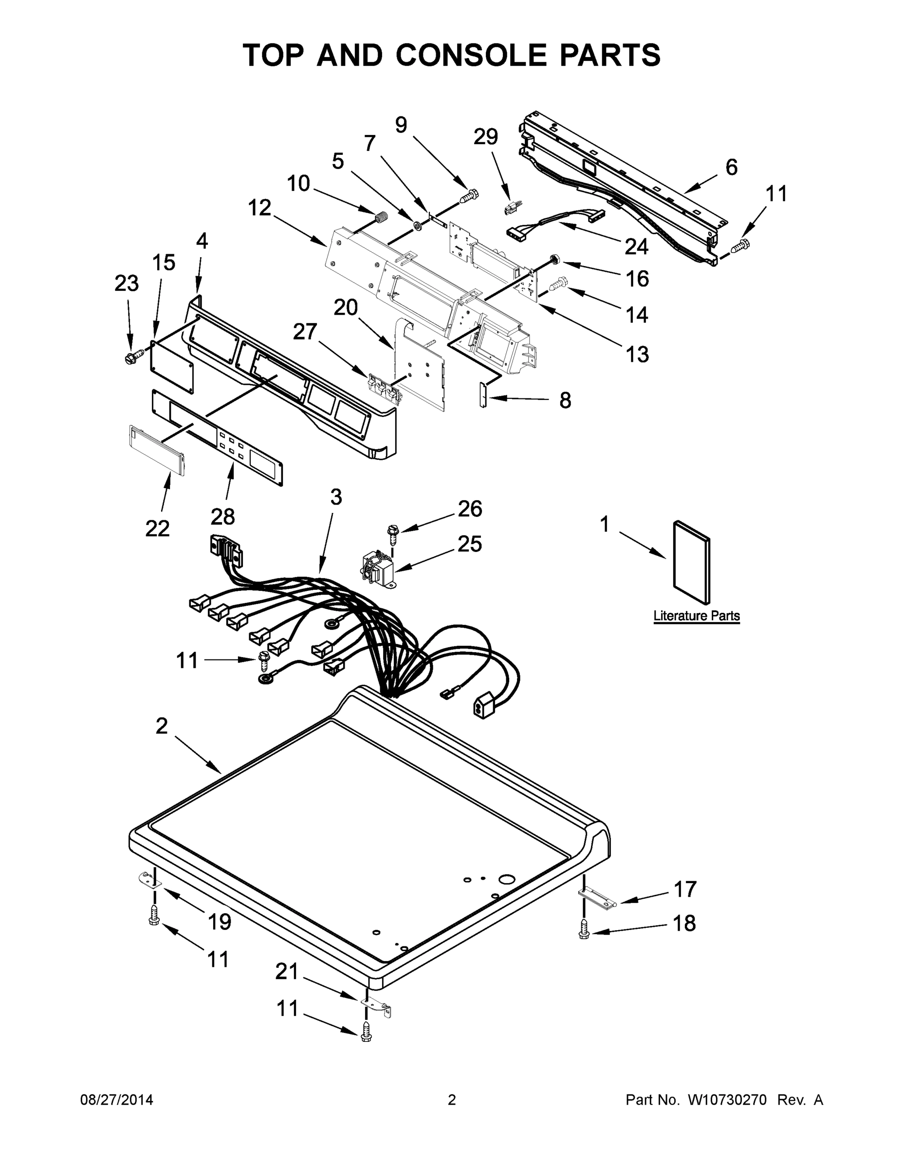 02 - TOP AND CONSOLE PARTS
