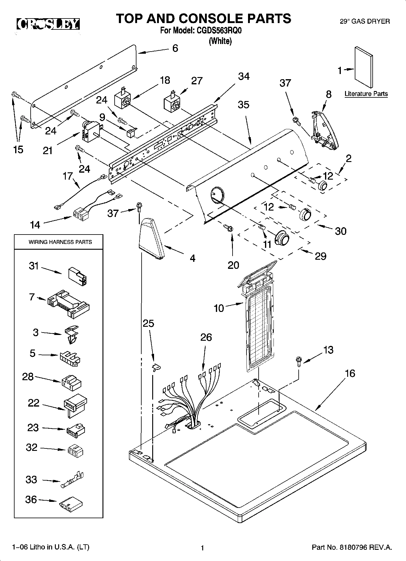01 - TOP AND CONSOLE PARTS