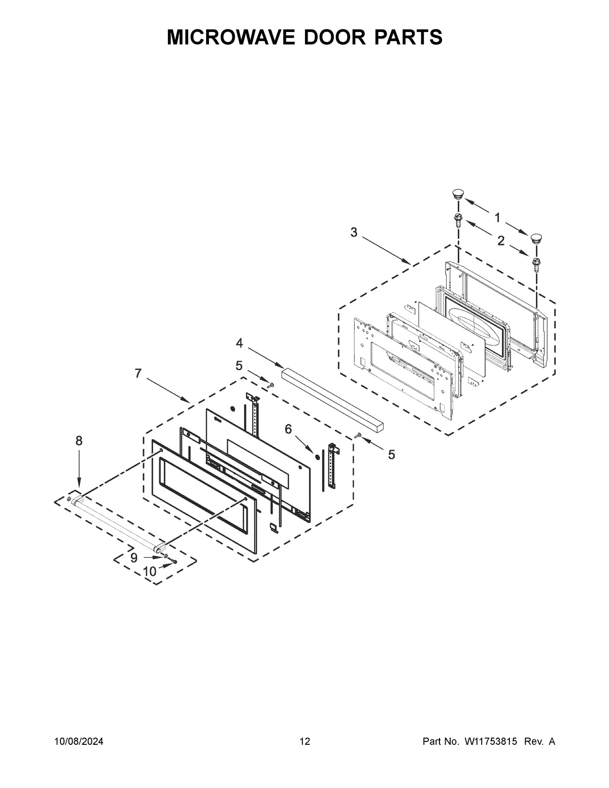 07 - MICROWAVE DOOR PARTS