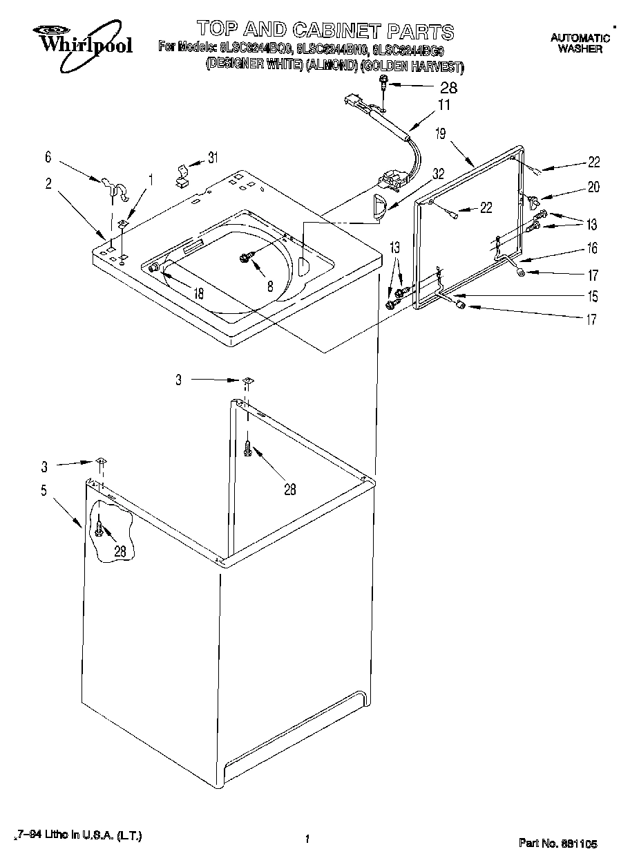 01 - TOP AND CABINET, LIT/OPTIONAL