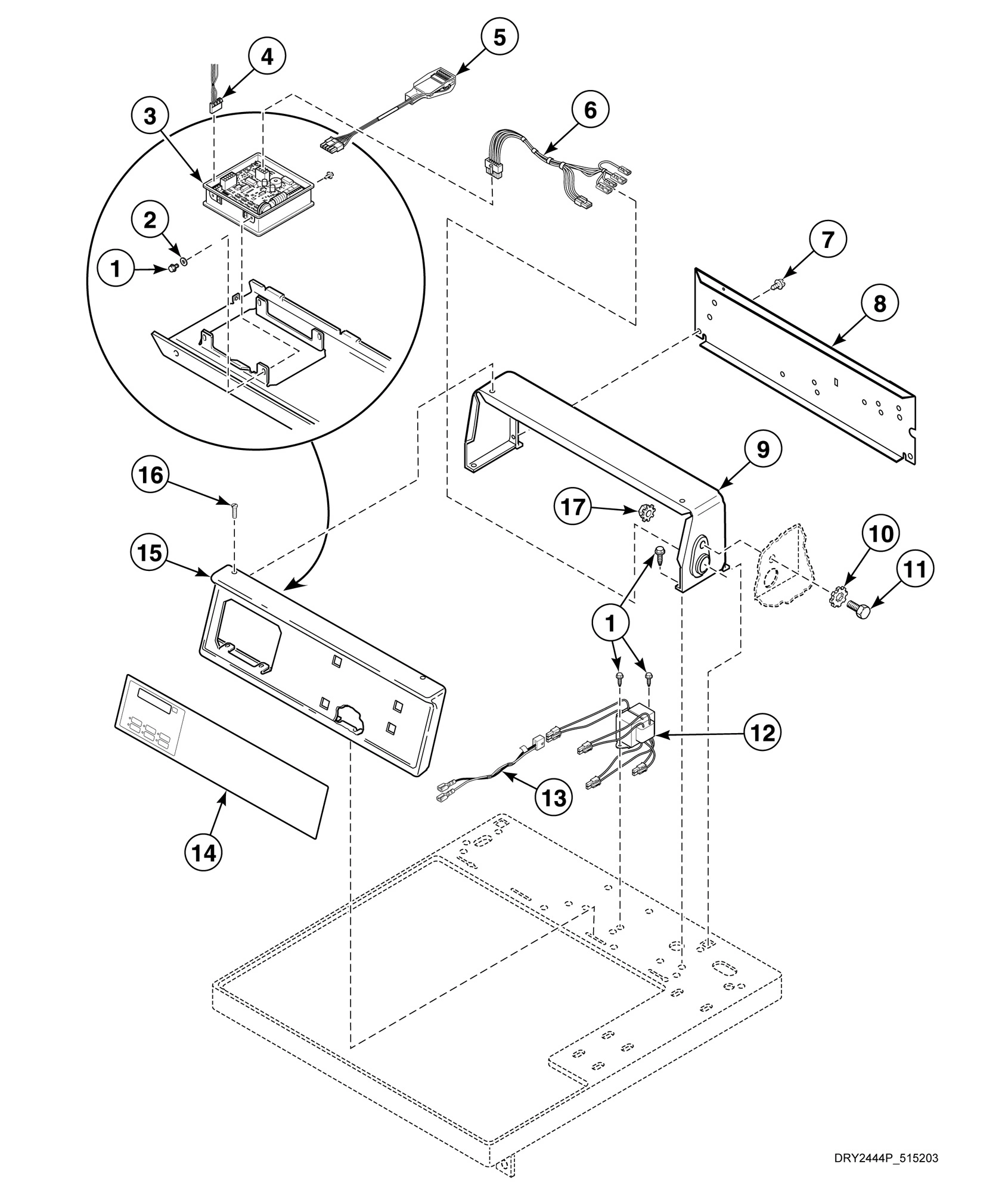 Control Panel and Controls - Rear Control Coin Drop Models