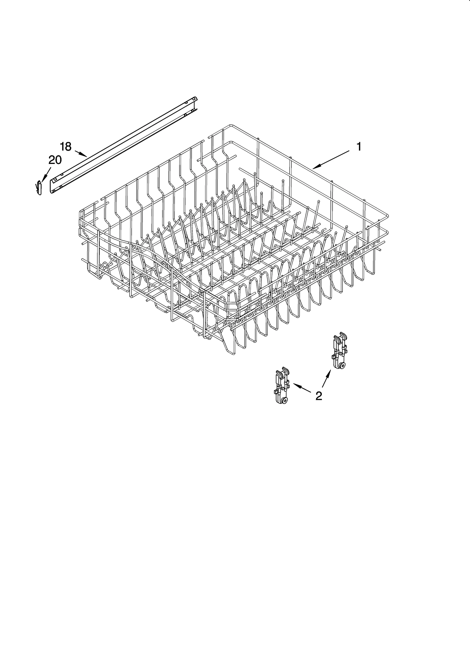 UPPER RACK AND TRACK PARTS