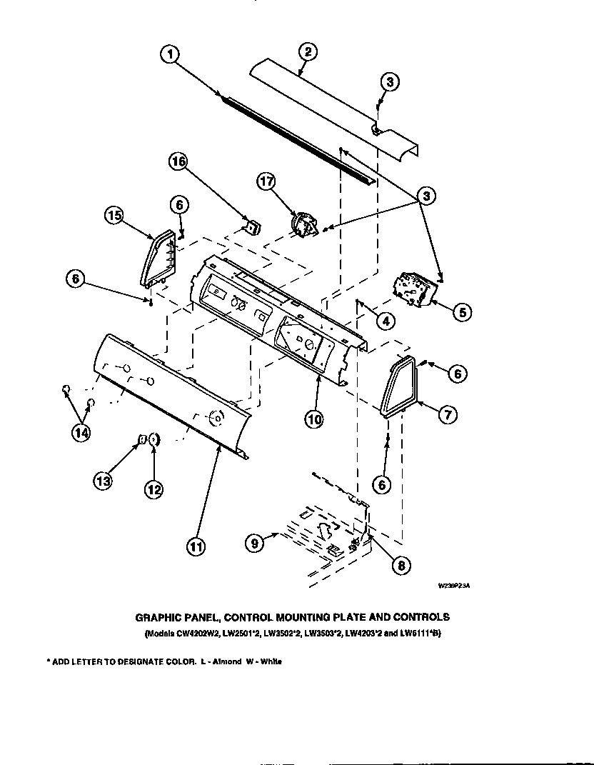 09 - GRAPHIC PANEL, CTRL MTG PLATE AND CTRLS
