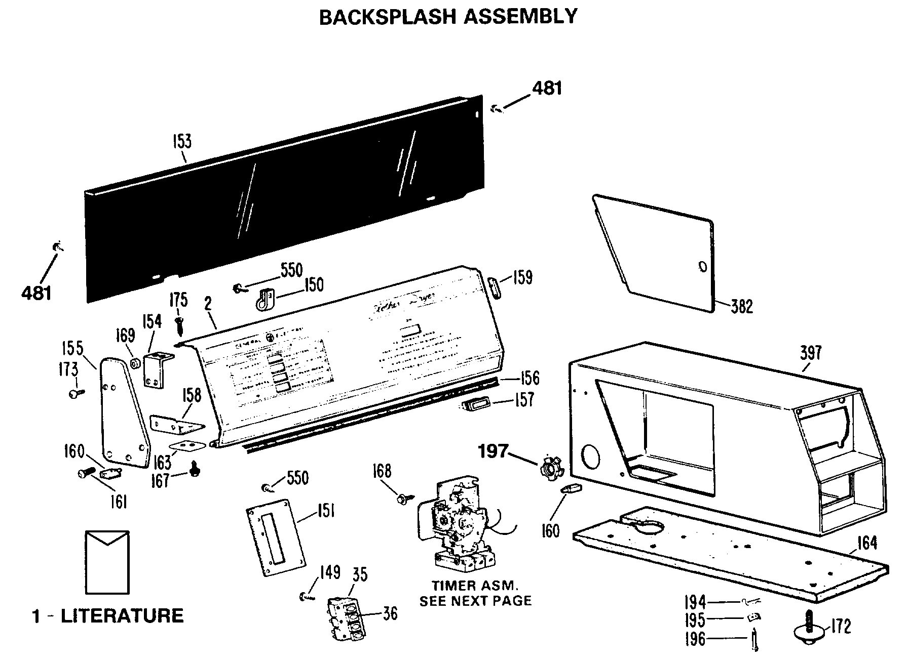 BACKSPLASH ASSEMBLY