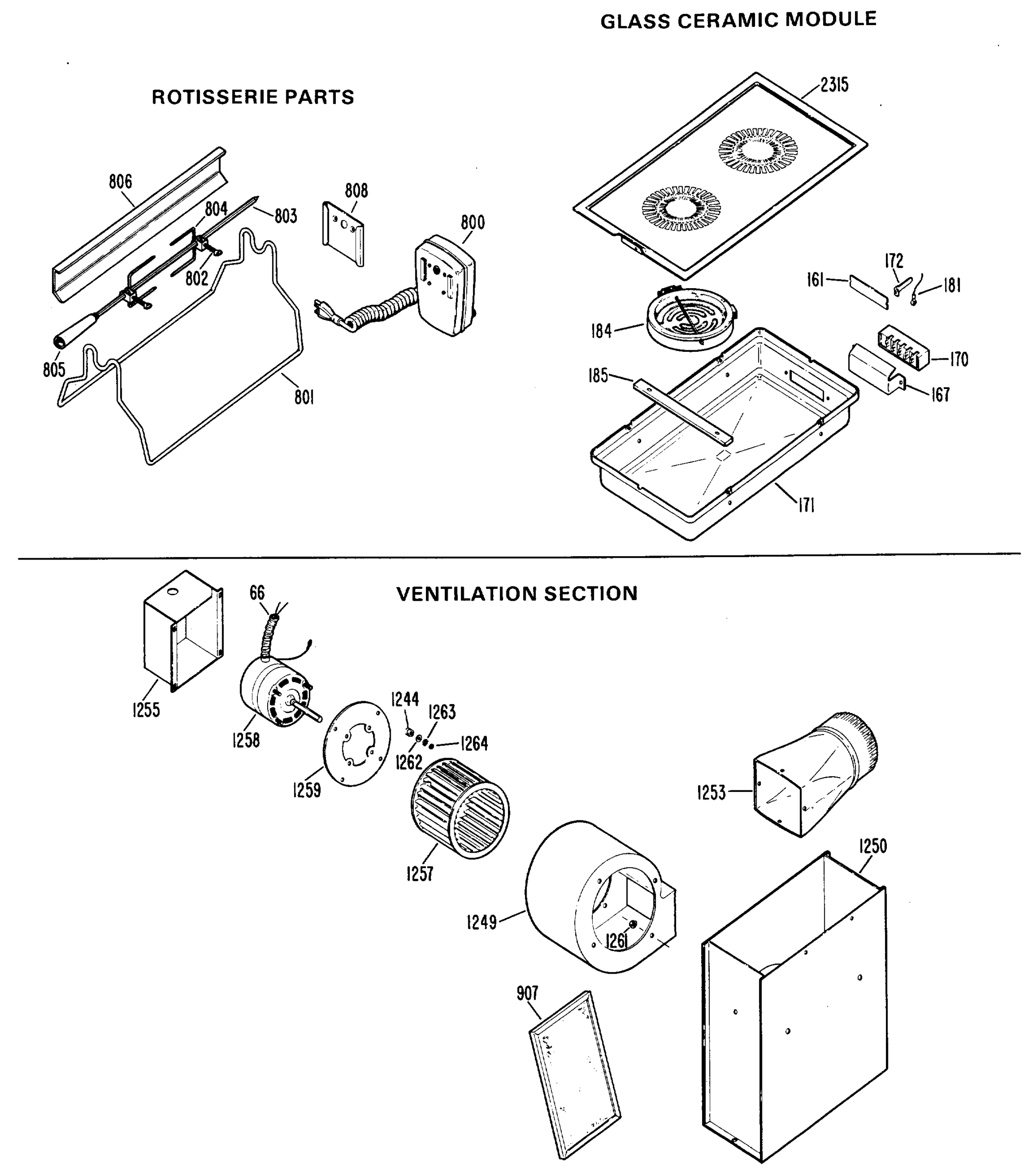ROTISSERIE PARTS