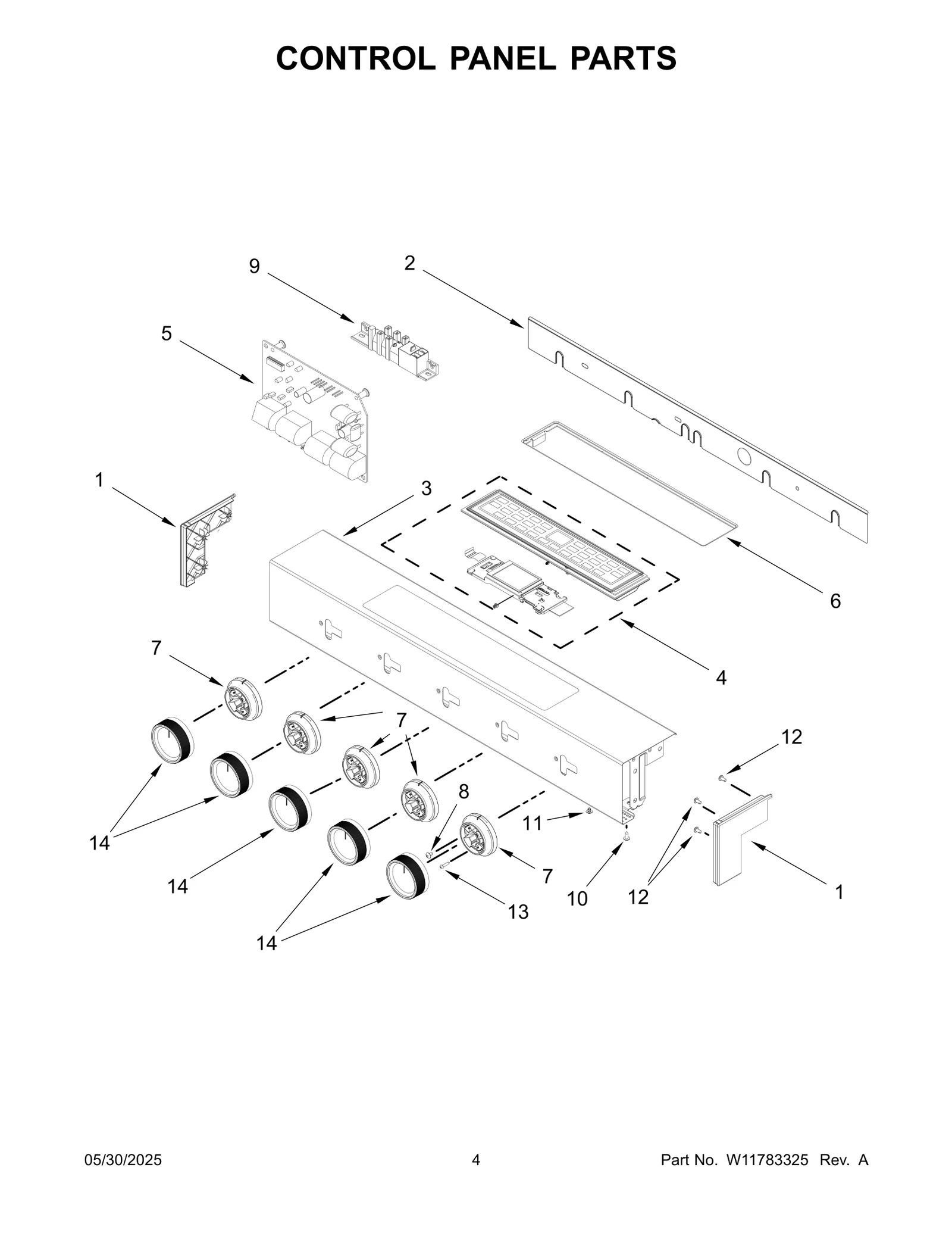 CONTROL PANEL PARTS