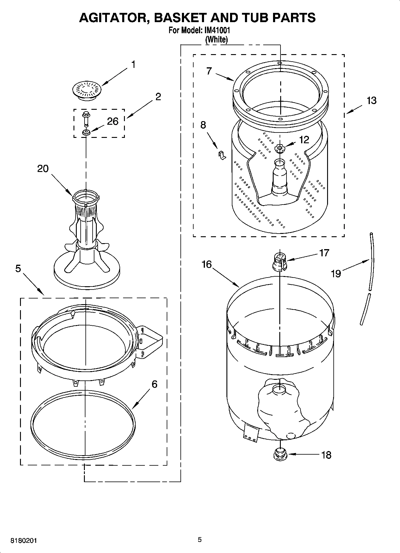 03 - AGITATOR, BASKET AND TUB PARTS