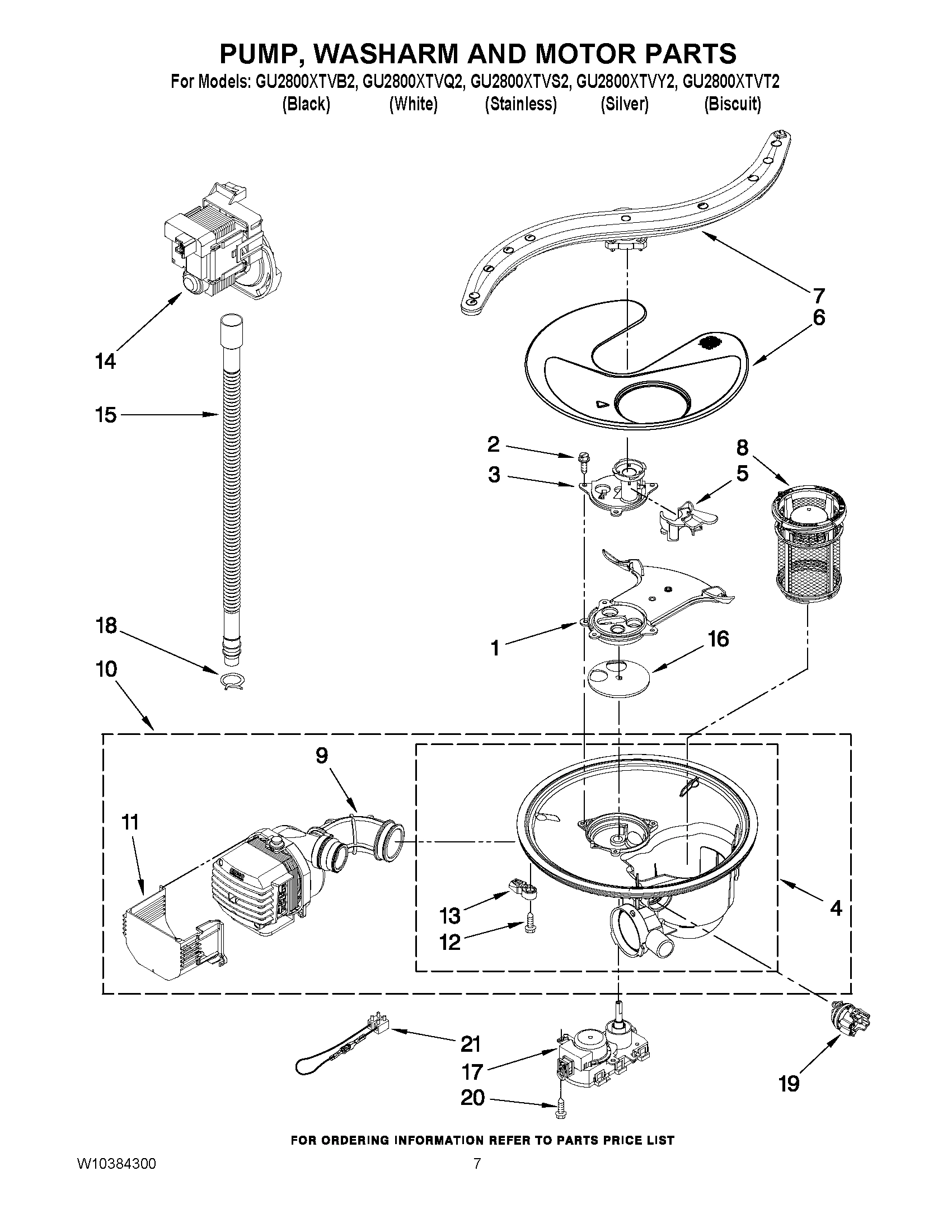 06 - PUMP, WASHARM AND MOTOR PARTS