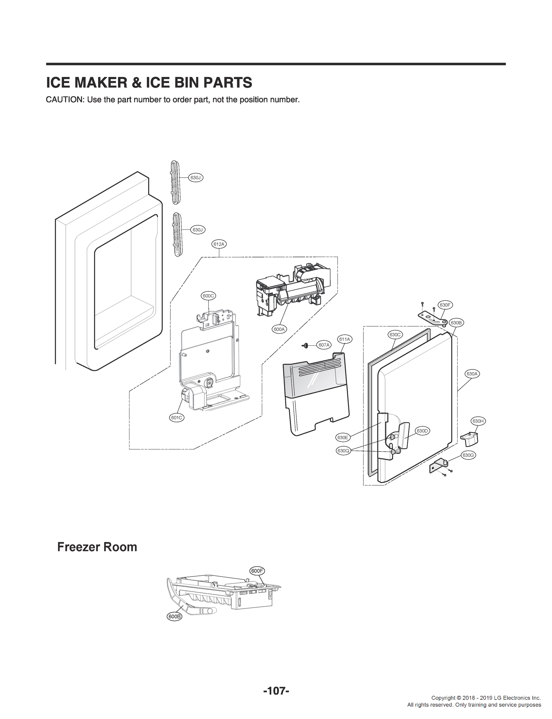 ICE MAKER & ICE BIN PARTS