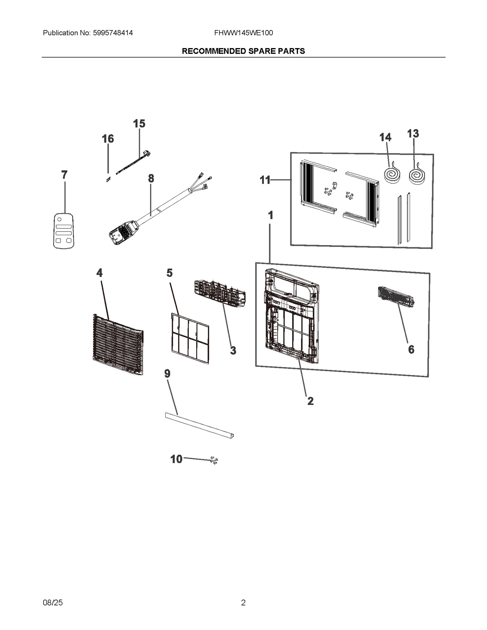 RECOMMENDED SPARE PARTS