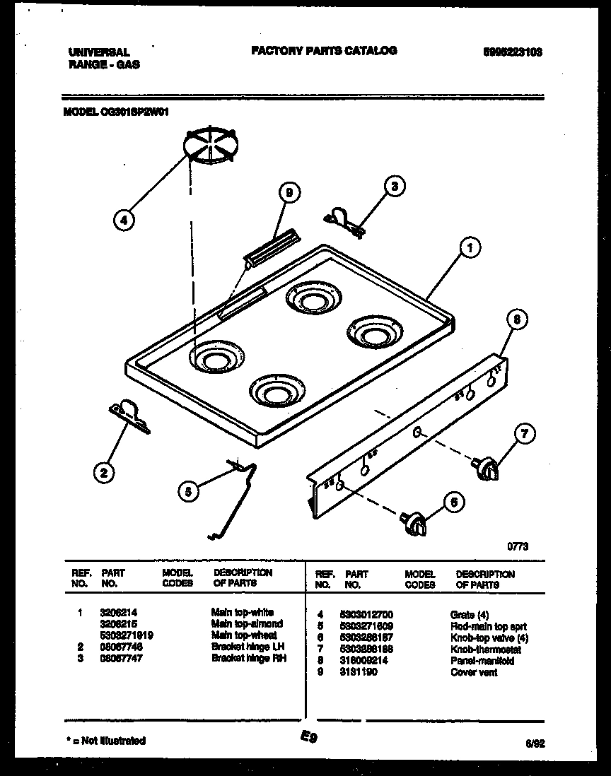 03 - COOKTOP PARTS