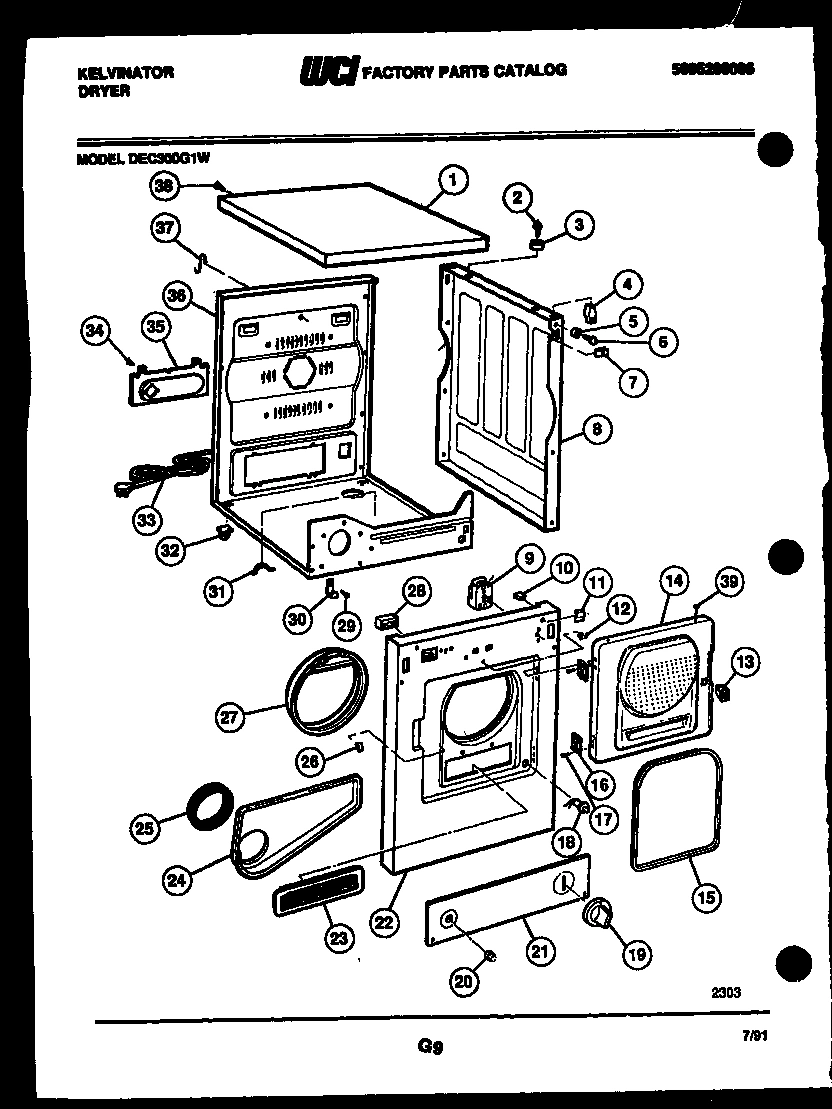 02 - CABINET AND COMPONENT PARTS