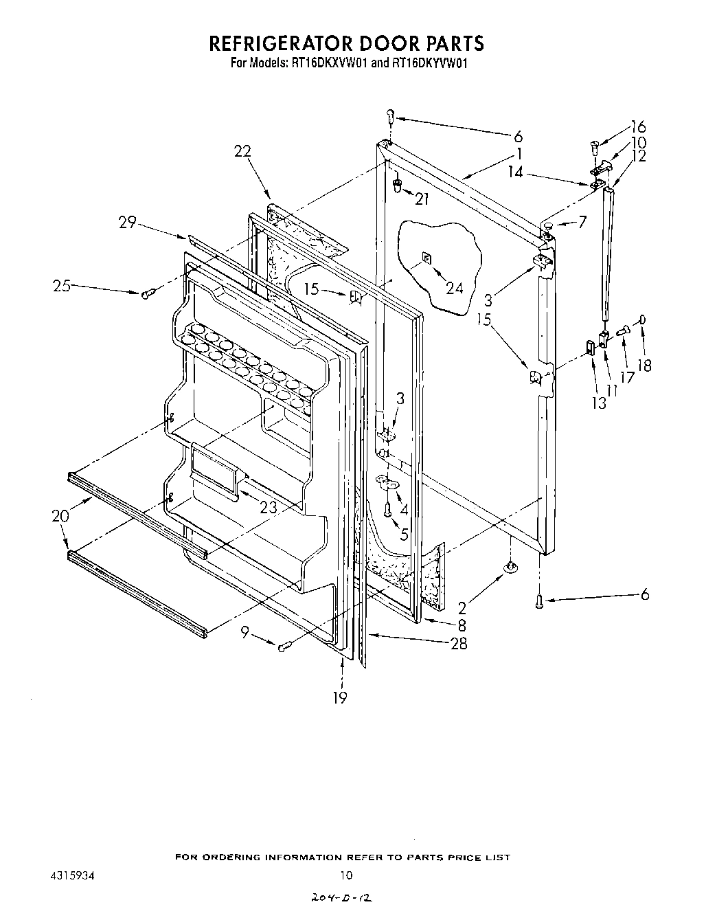 08 - REFRIGERATOR DOOR , NOT ILLUSTRATED