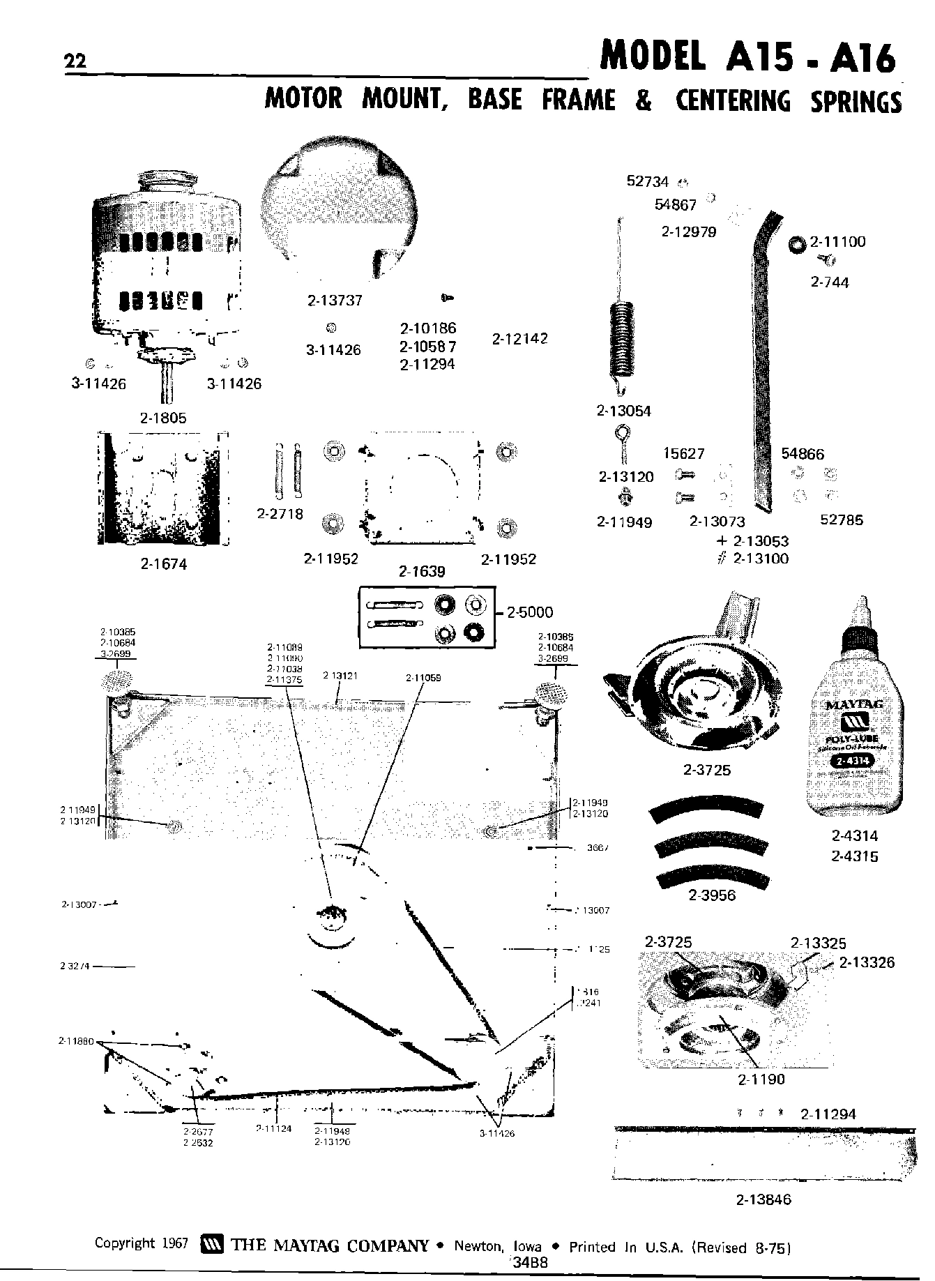 08 - MOTOR MOUNT, BASE FRAME & CENTERING SPRS