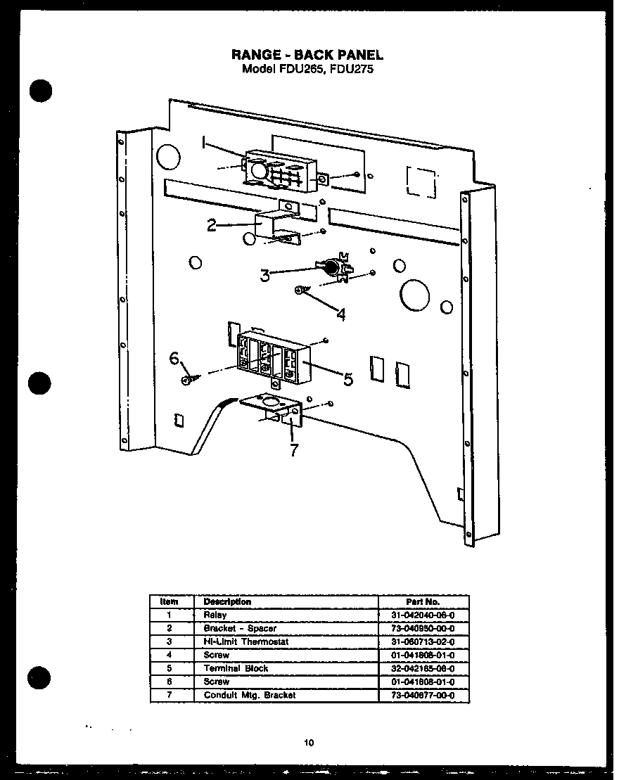 10 - RANGE - BACK PANEL