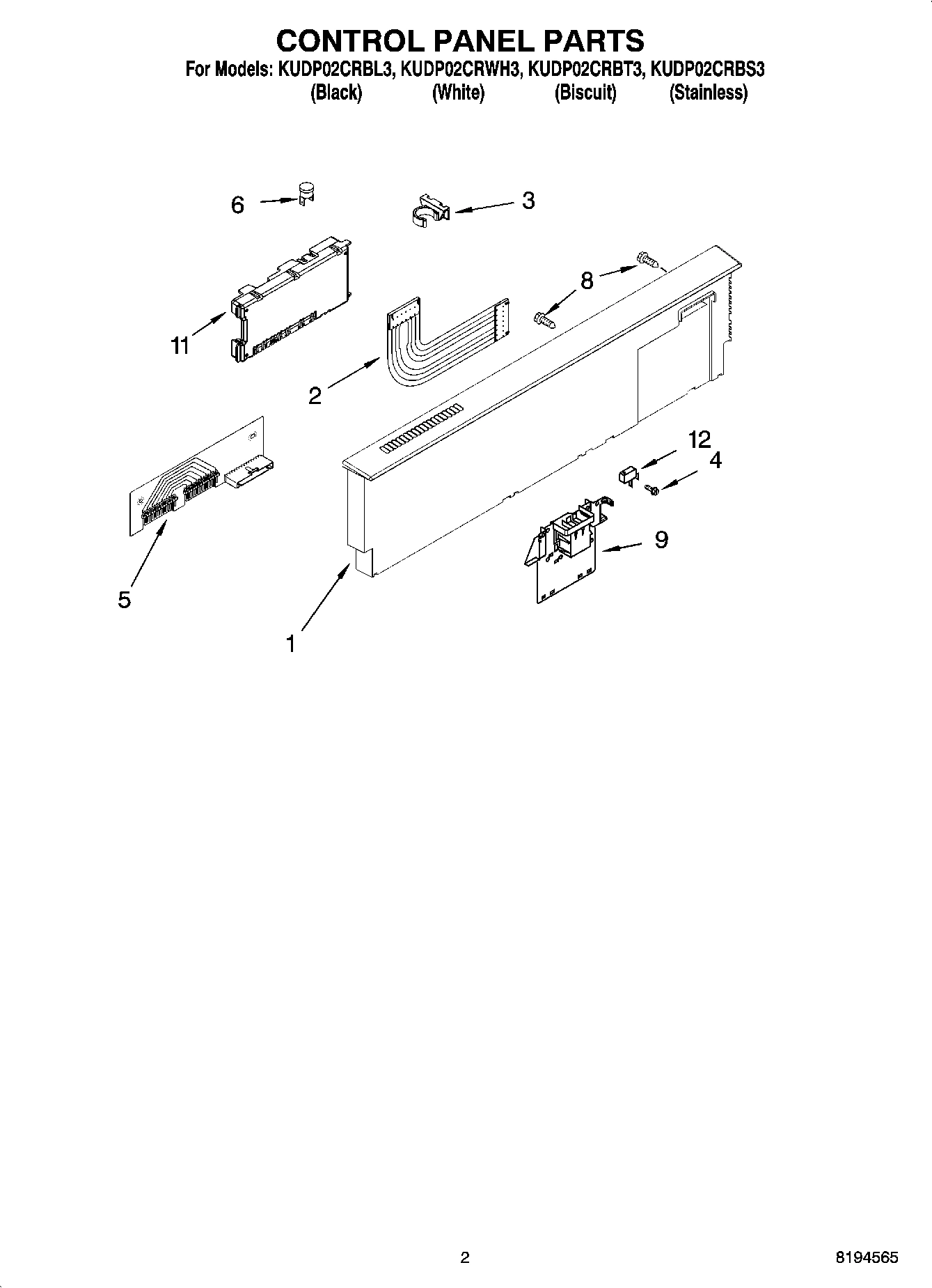 02 - CONTROL PANEL PARTS