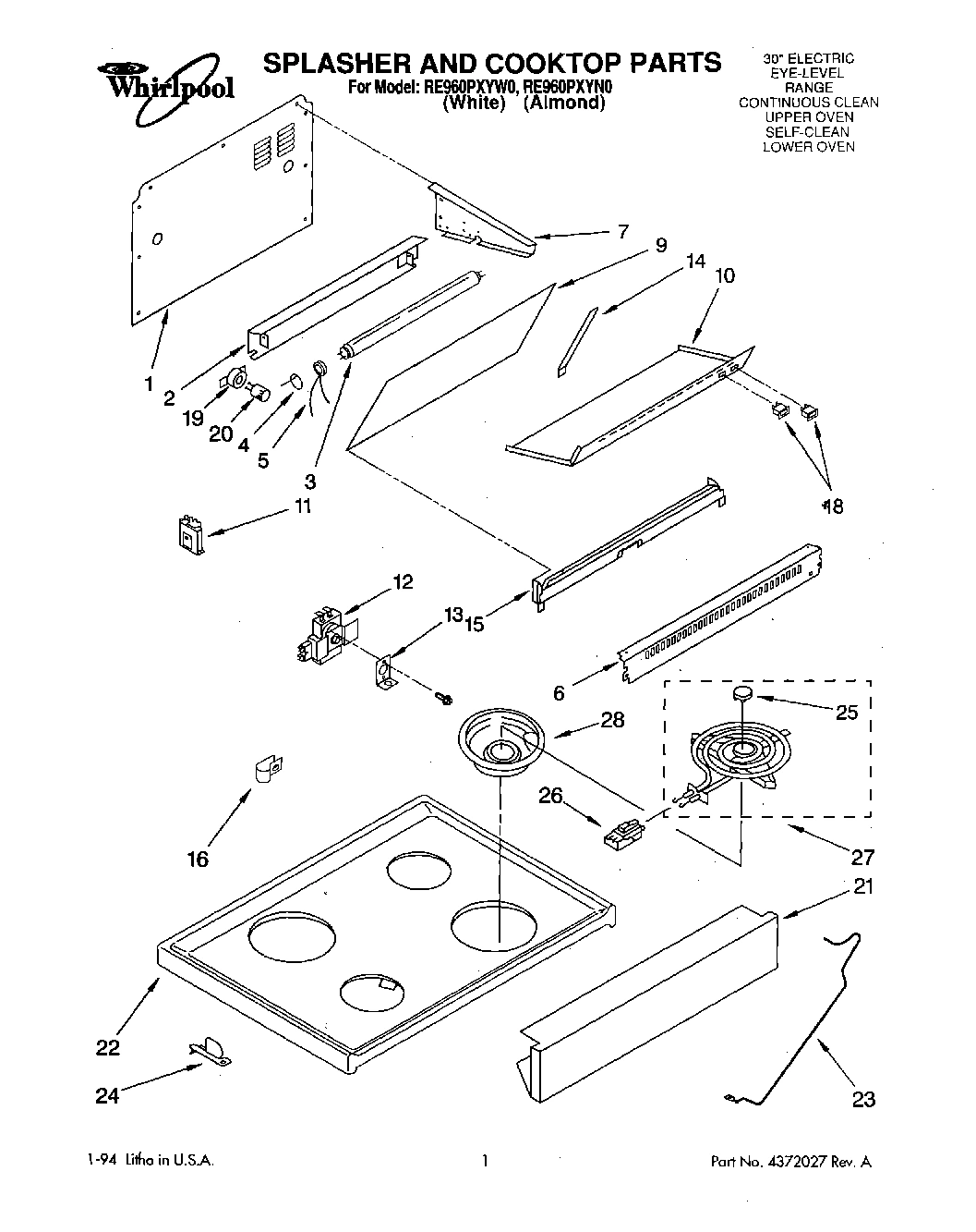 01 - SPLASHER AND COOKTOP