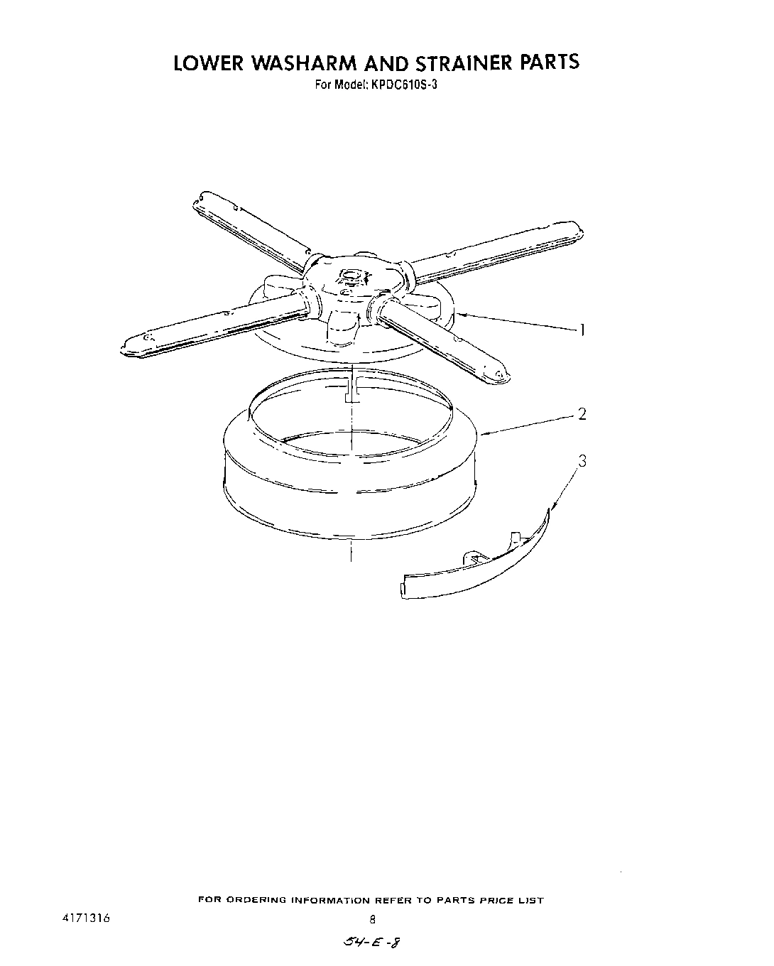 06 - LOWER WASH ARM AND STRAINER