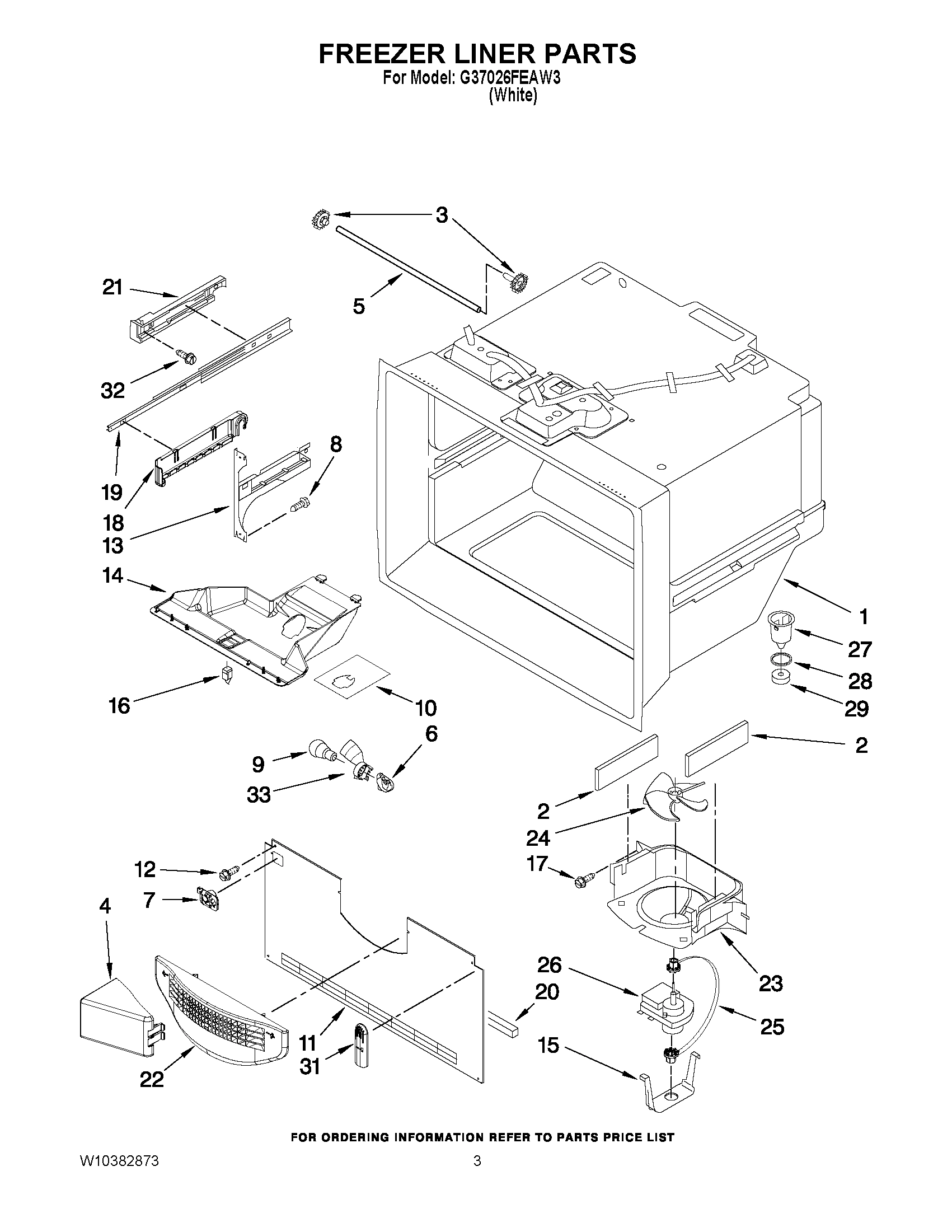 02 - FREEZER LINER PARTS