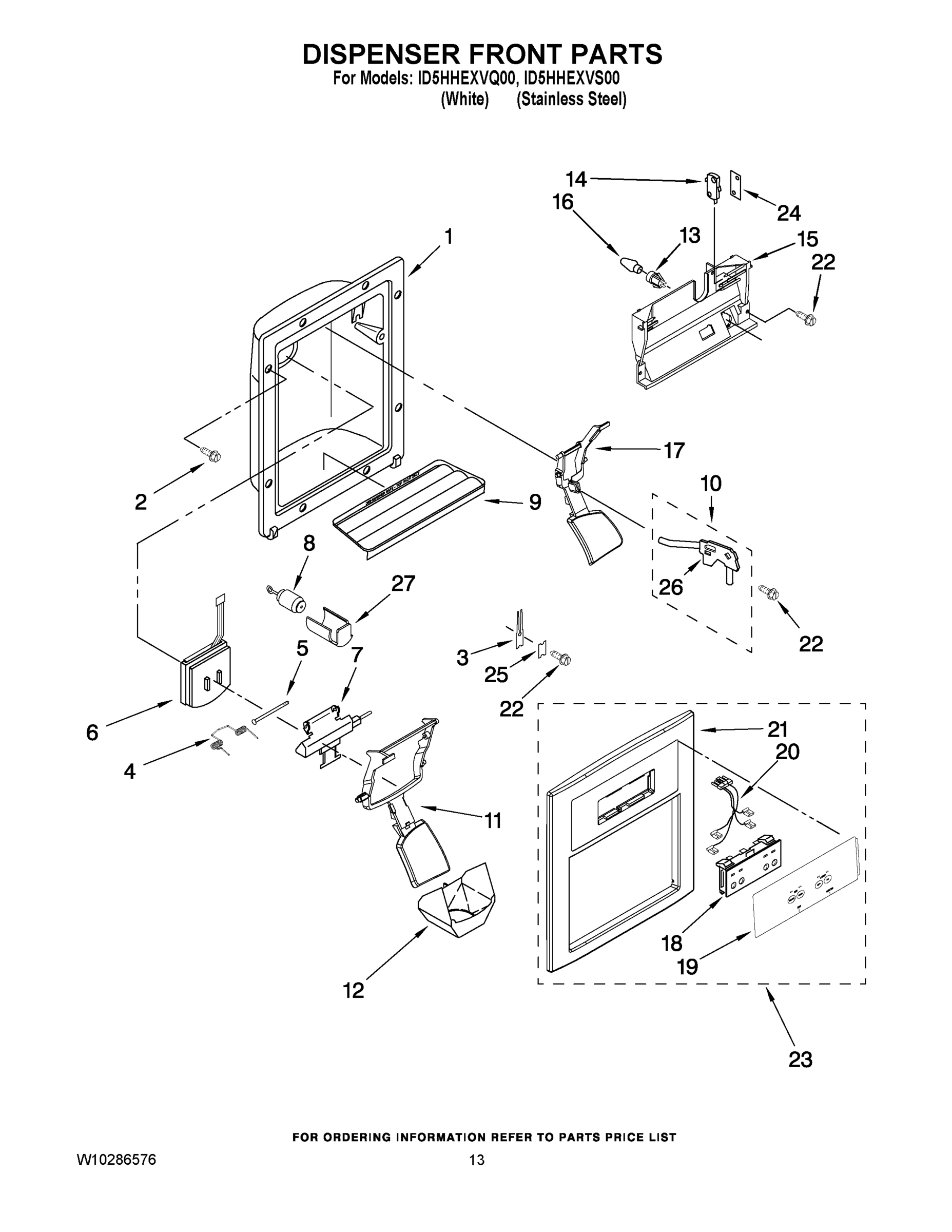08 - DISPENSER FRONT PARTS