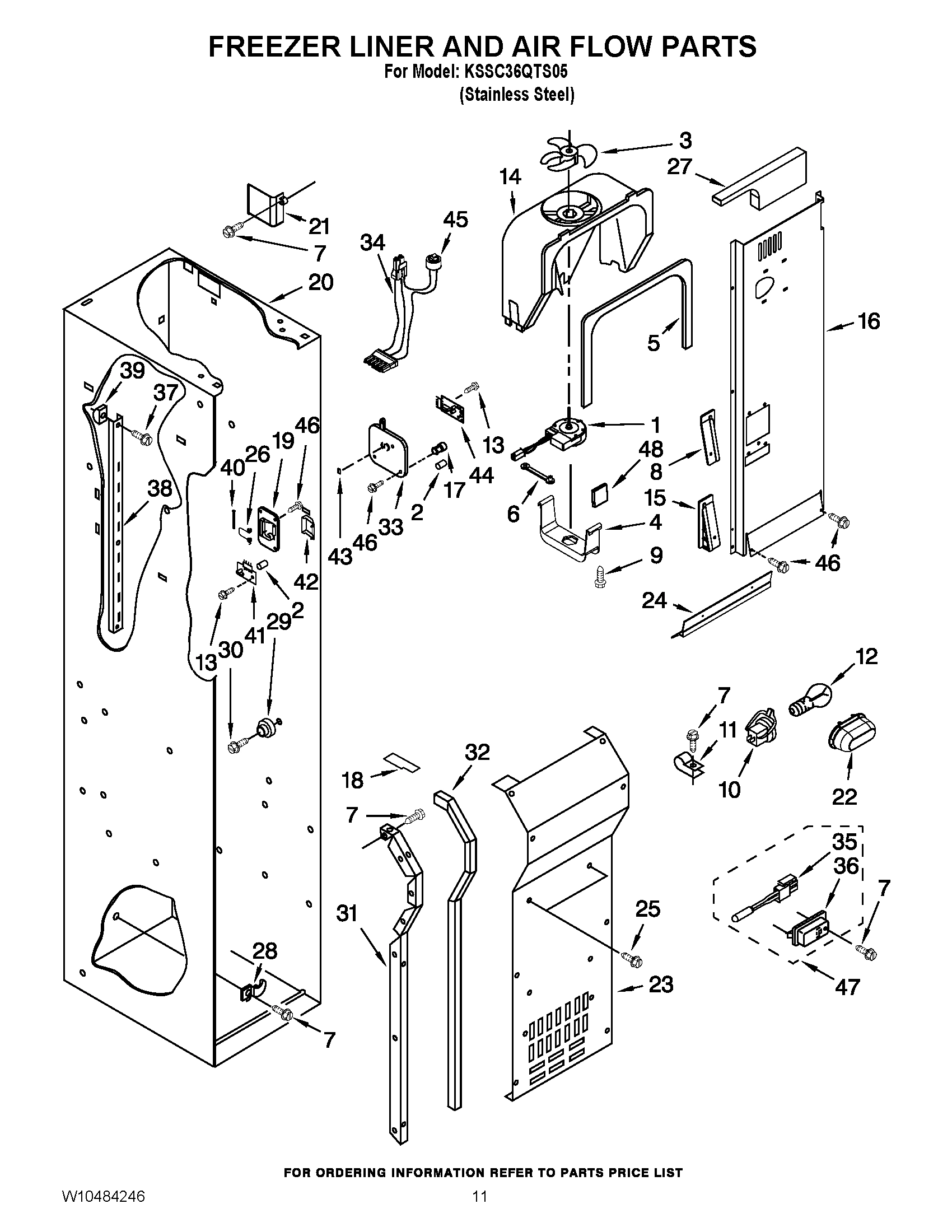08 - FREEZER LINER AND AIR FLOW PARTS