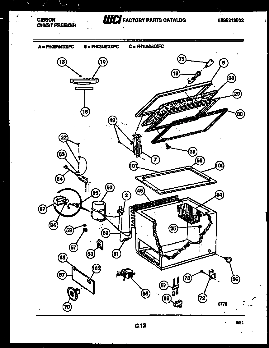 02 - CHEST FREEZER PARTS