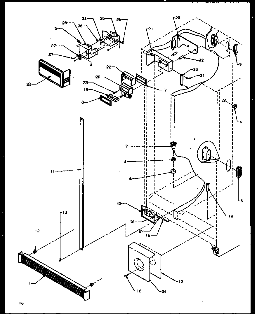 15 - REF/FZ CONTROLS AND CABINET PARTS