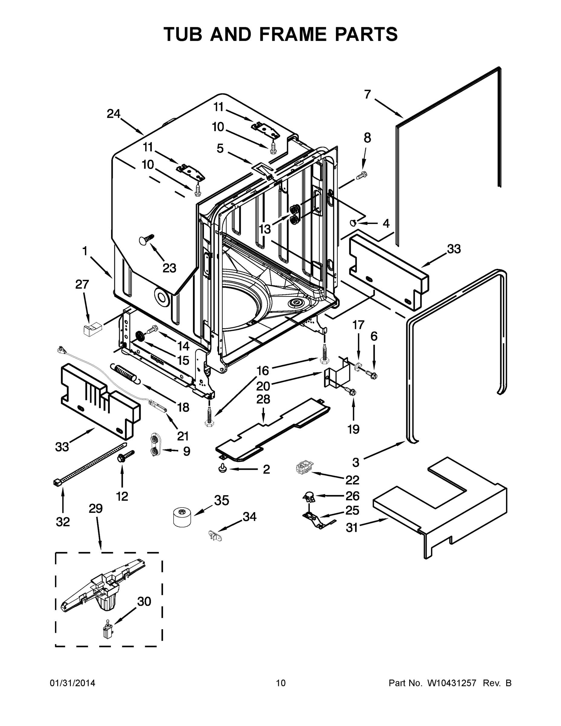 06 - TUB AND FRAME PARTS