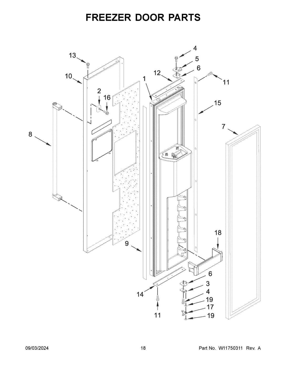 10 - FREEZER DOOR PARTS