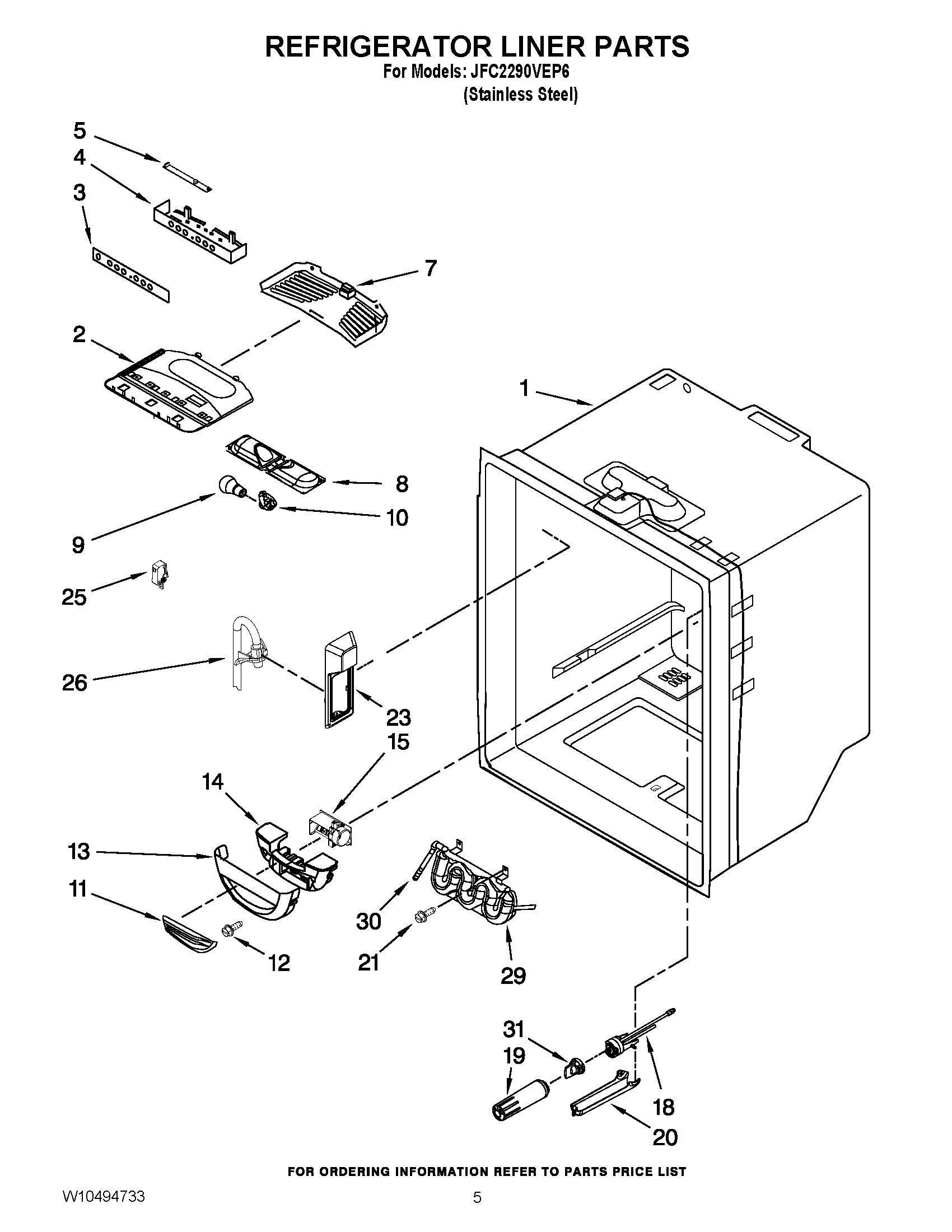 03 - REFRIGERATOR LINER PARTS
