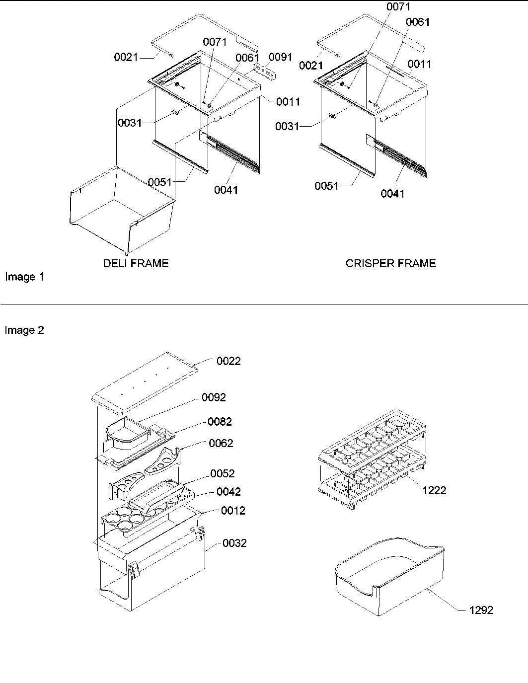 05 - CRISPER & DELI FRAME ASSY