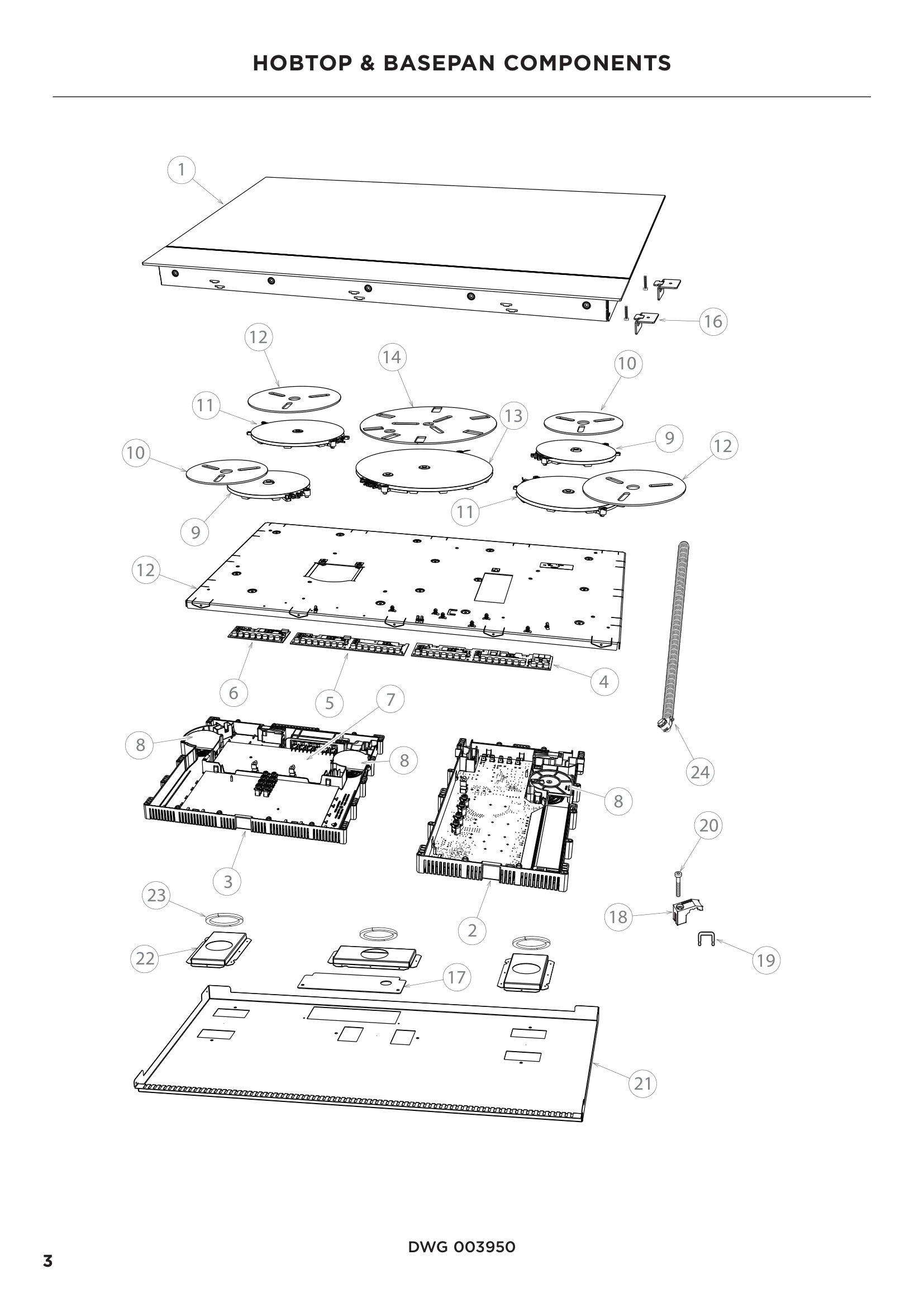 HOBTOP & BASEPAN COMPONENTS