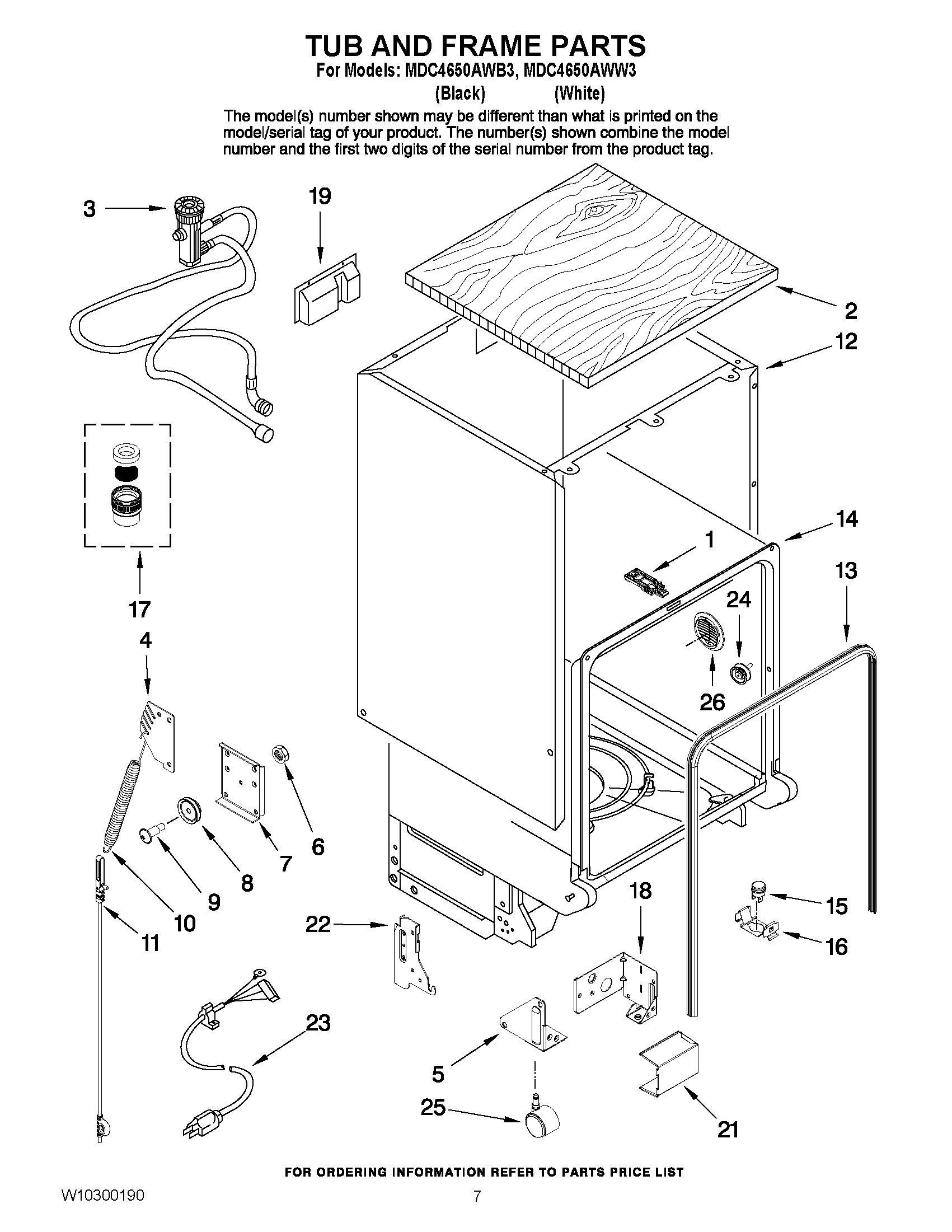 07 - TUB AND FRAME PARTS