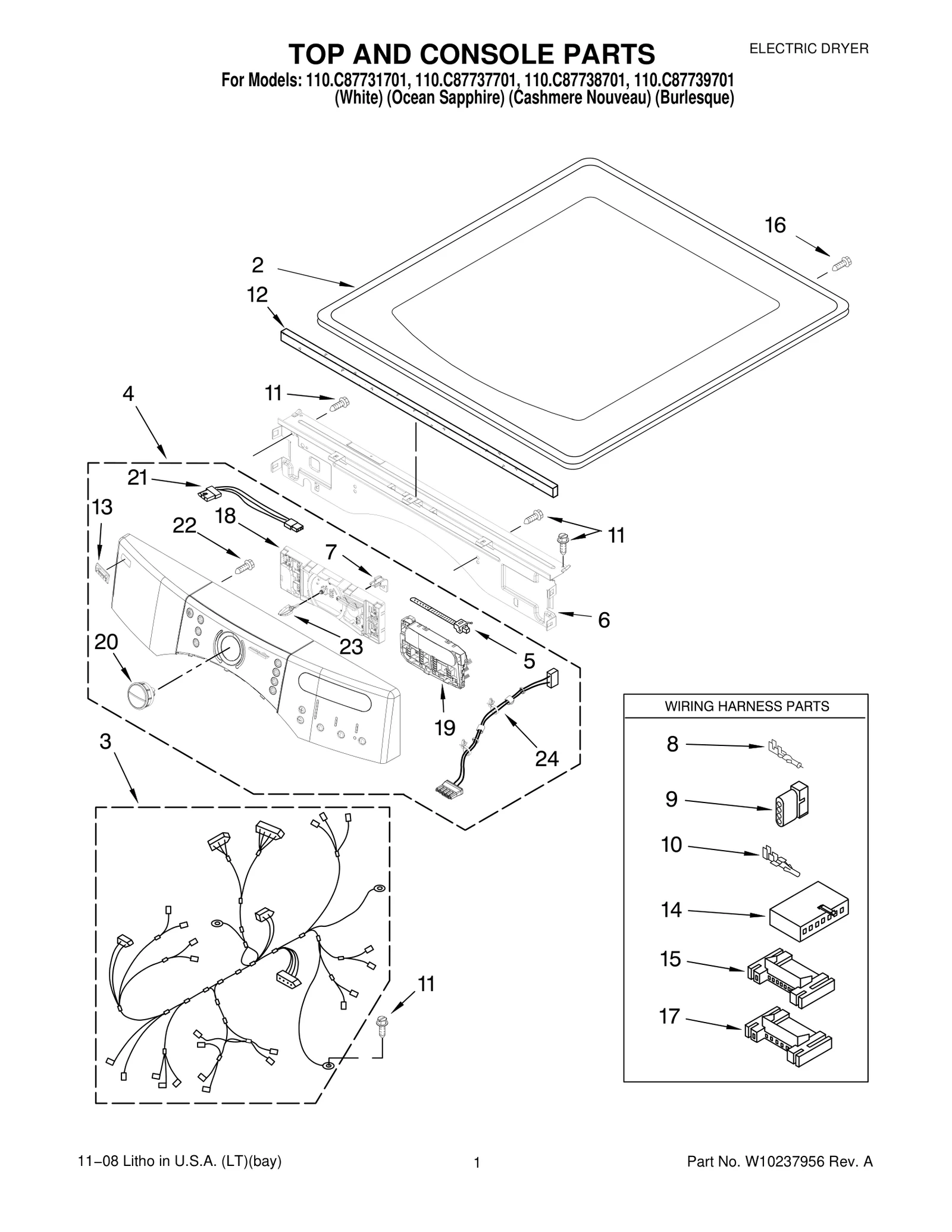 TOP AND CONSOLE PARTS