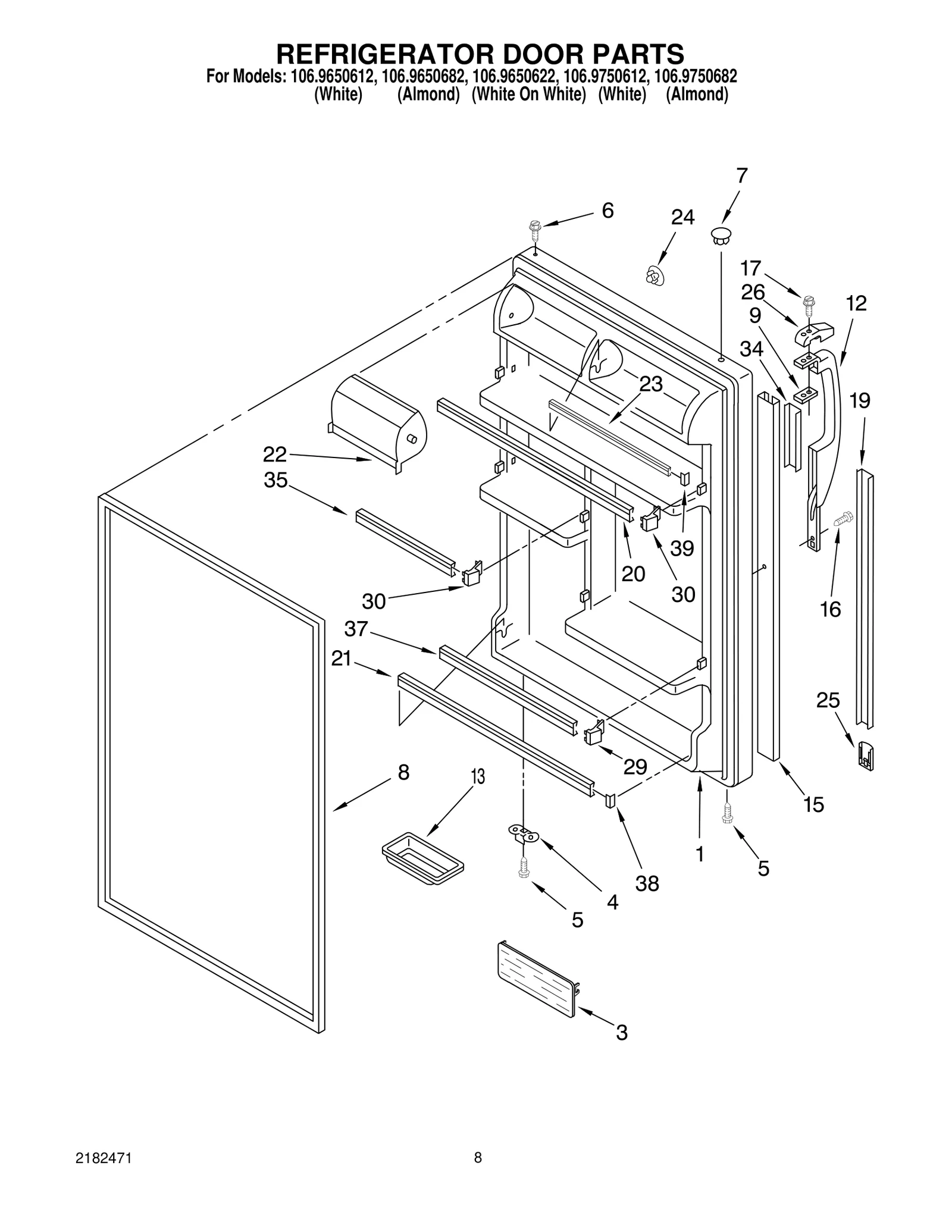 REFRIGERATOR DOOR PARTS