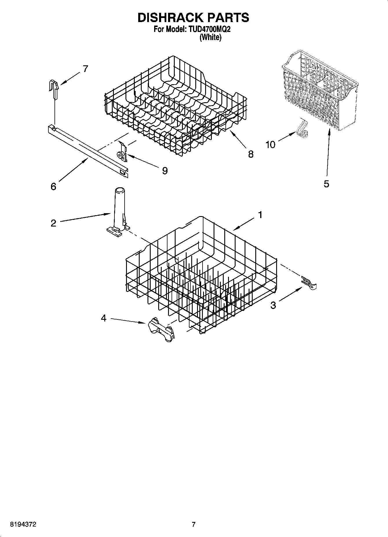 06 - DISHRACK PARTS, OPTIONAL PARTS (NOT INCLUDED)