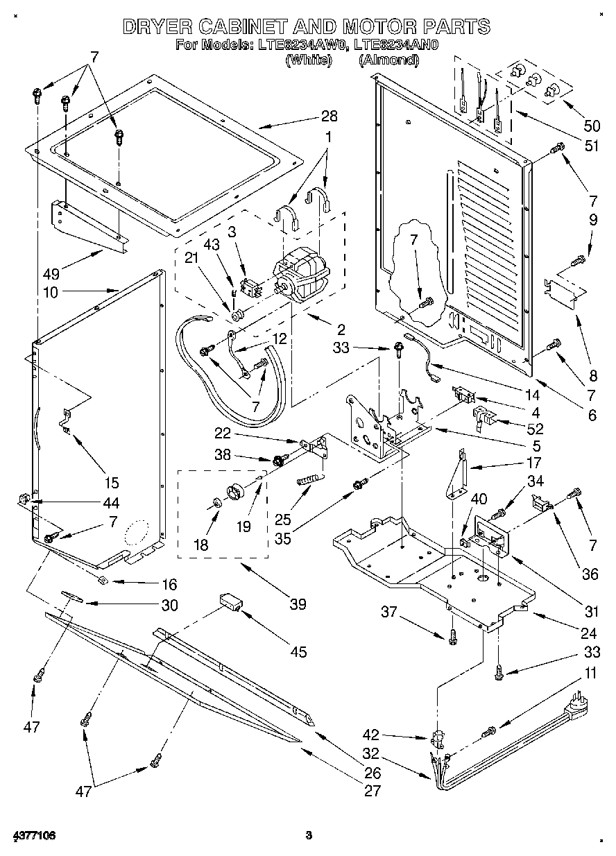 03 - DRYER CABINET AND MOTOR