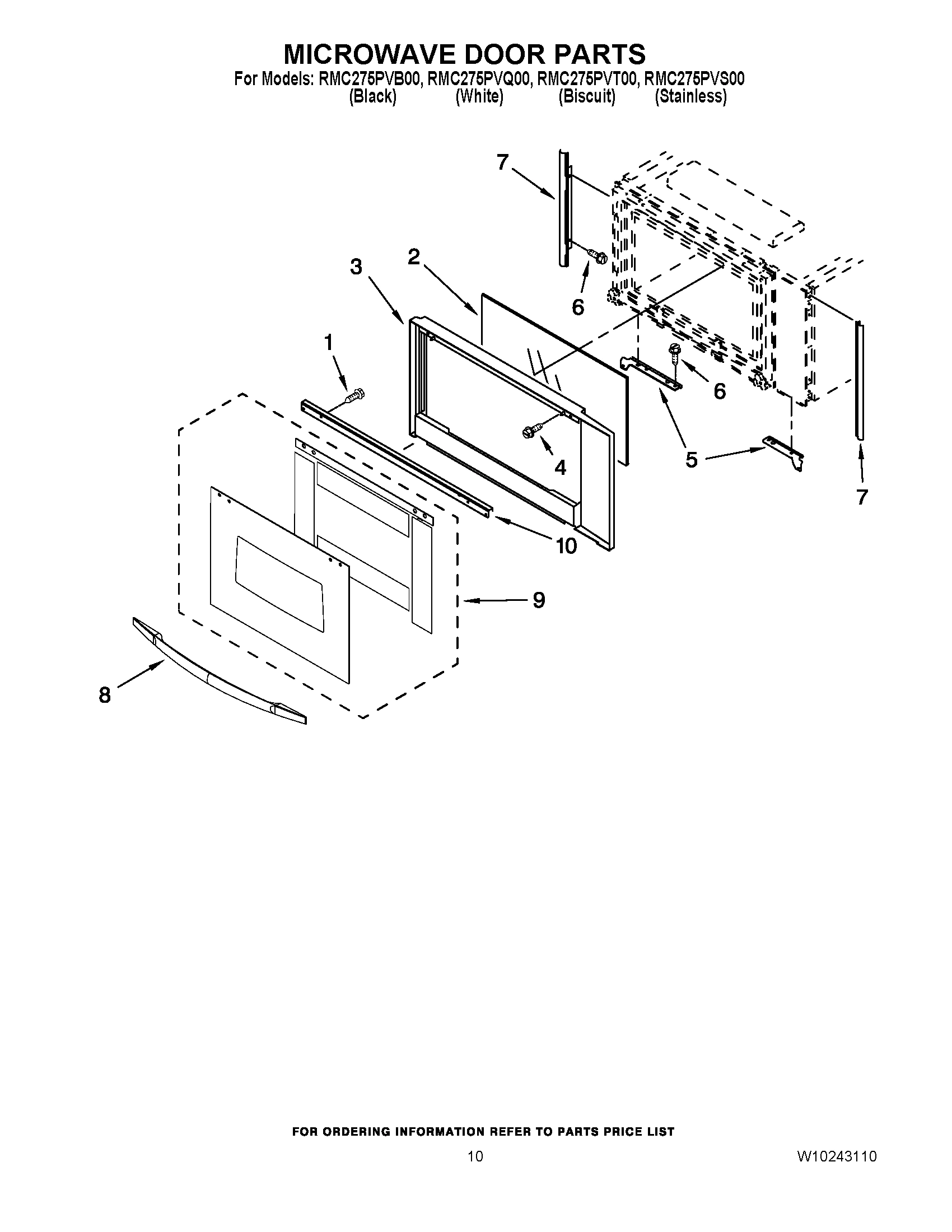 08 - MICROWAVE DOOR PARTS