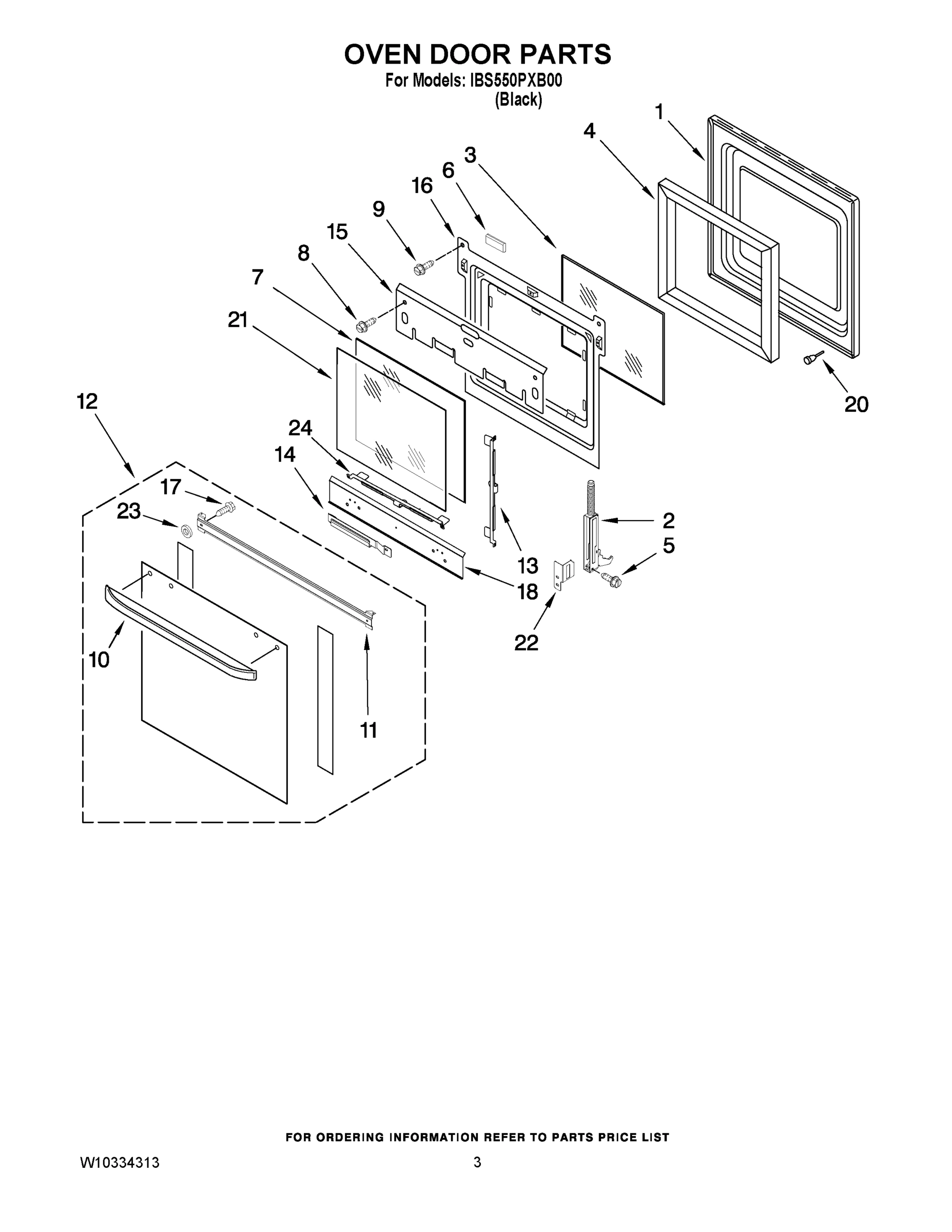 02 - OVEN DOOR PARTS