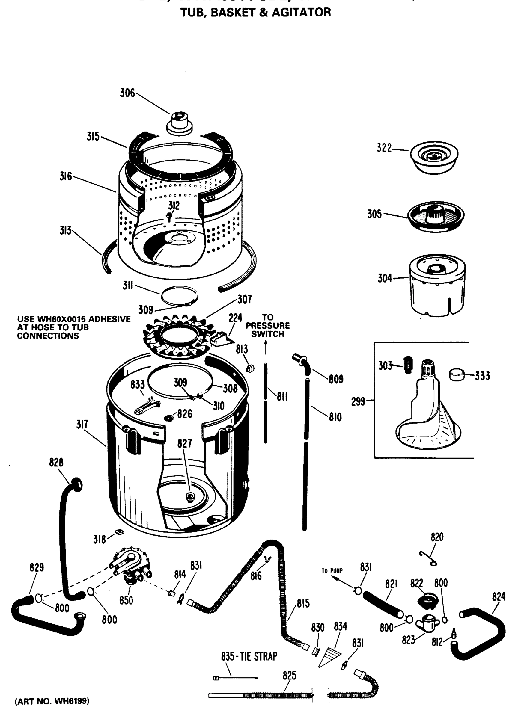 TUB, BASKET & AGITATOR