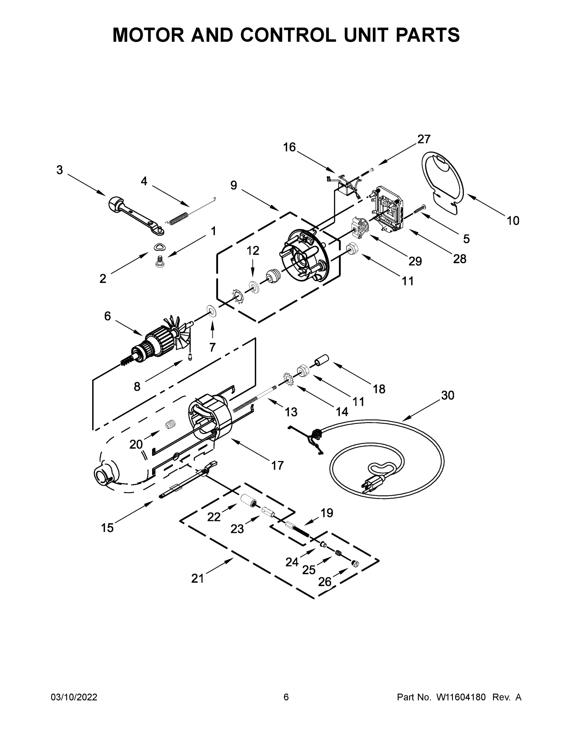 04 - MOTOR AND CONTROL UNIT PARTS